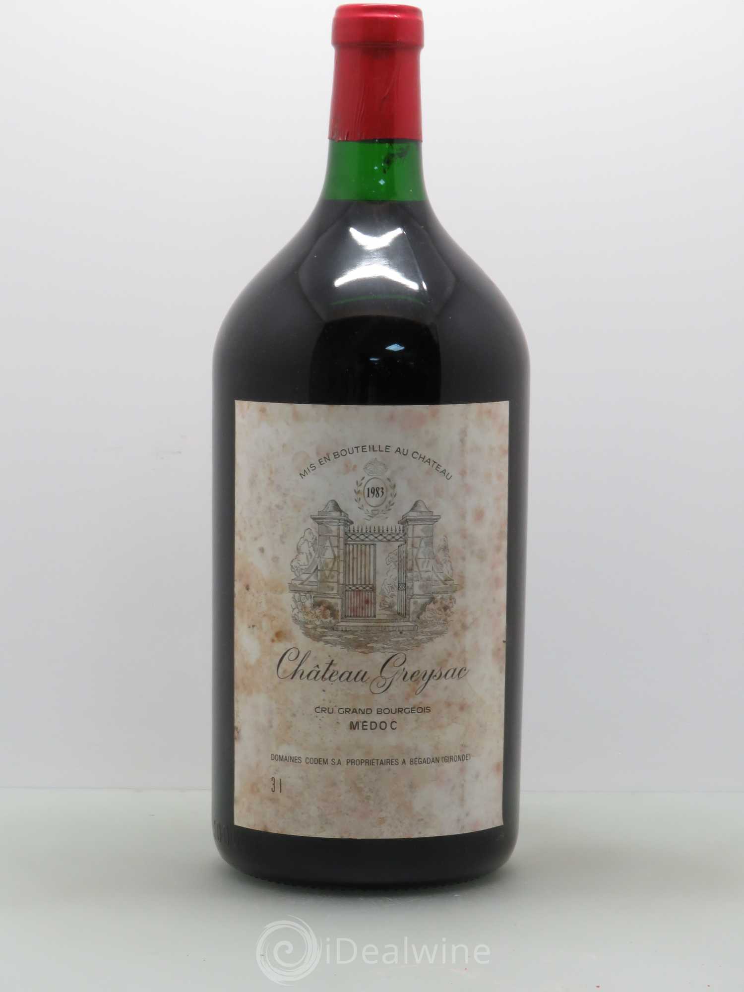 Château Greysac Cru Bourgeois 1983 - Lot de 1 double magnum - 0