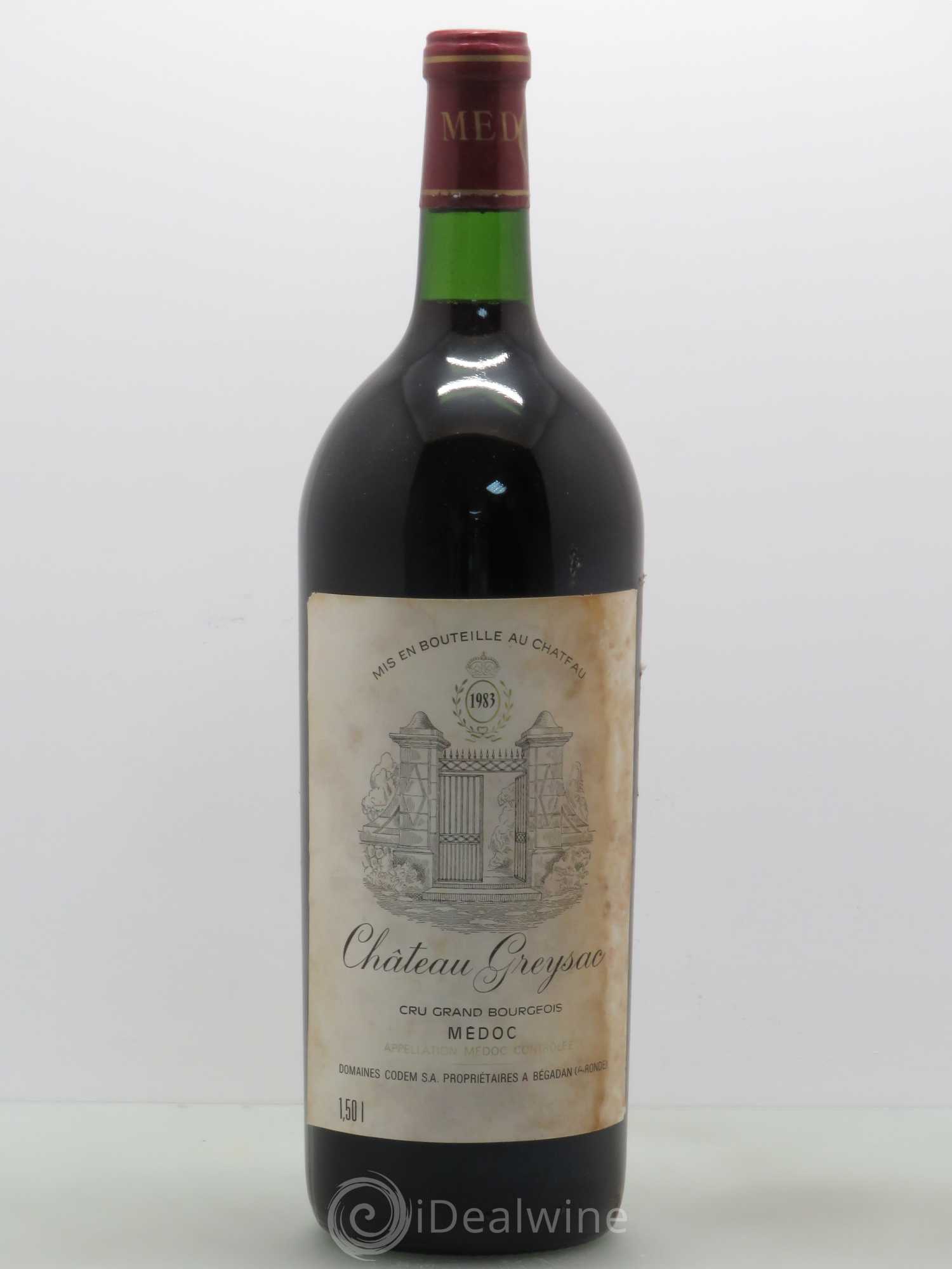 Château Greysac Cru Bourgeois 1983 - Lot de 1 magnum - 0