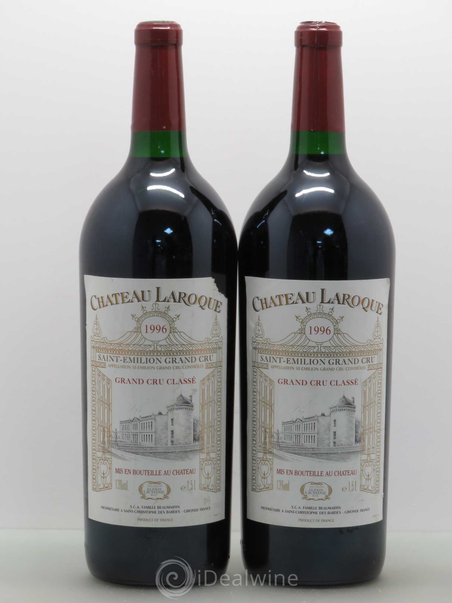 Château Laroque Grand Cru Classé 1996 - Lot de 2 magnums - 0