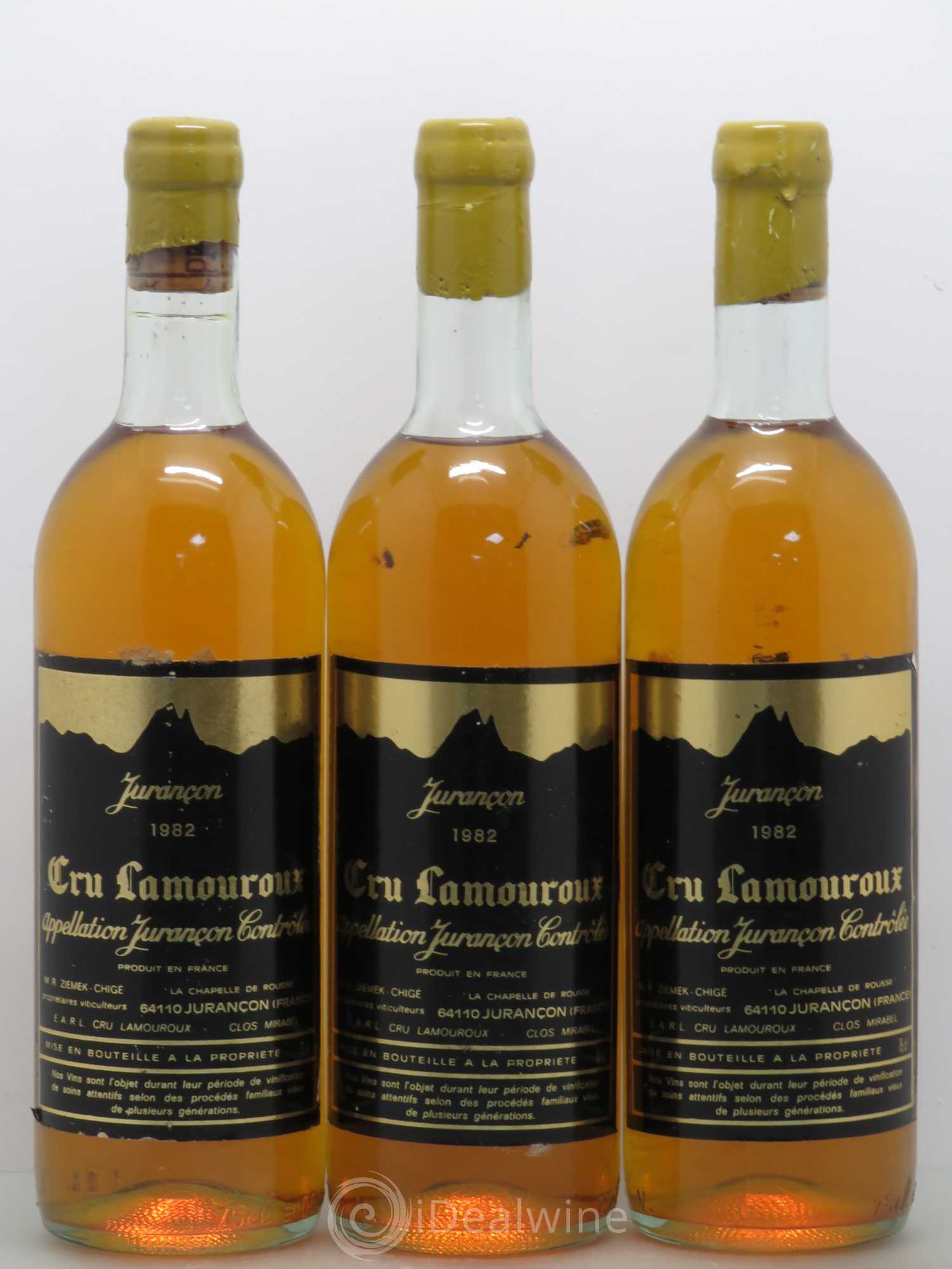 Jurançon Lamouroux 1982 - Posten von 3 Flaschen - 0