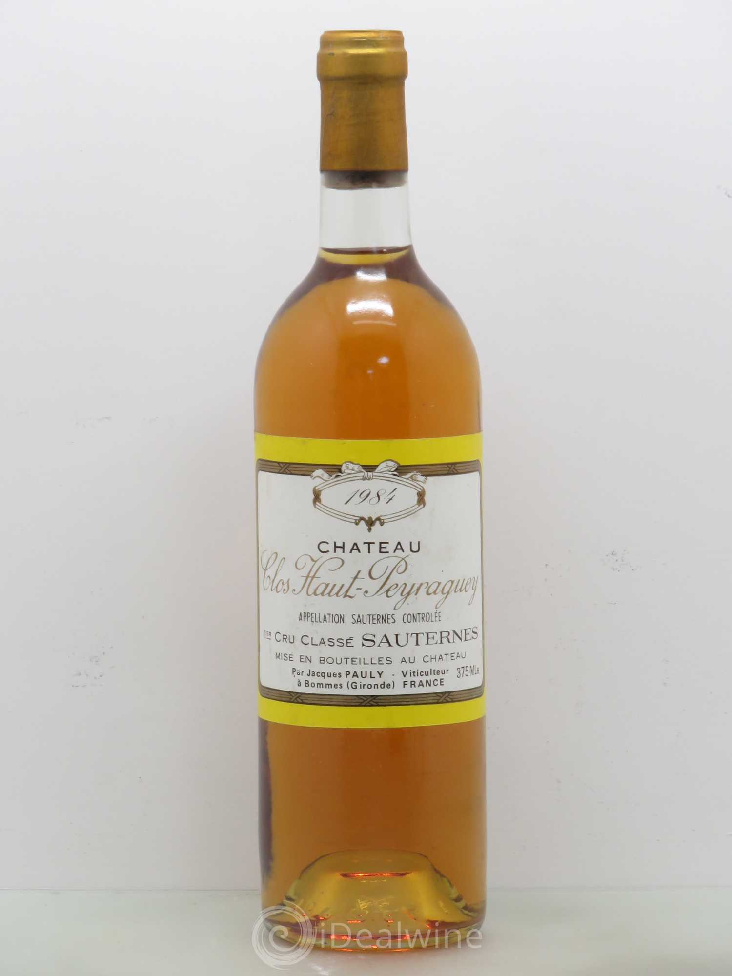 Clos Haut-Peyraguey 1er Grand Cru Classé 1984 - Lotto di 1 bottiglia - 0