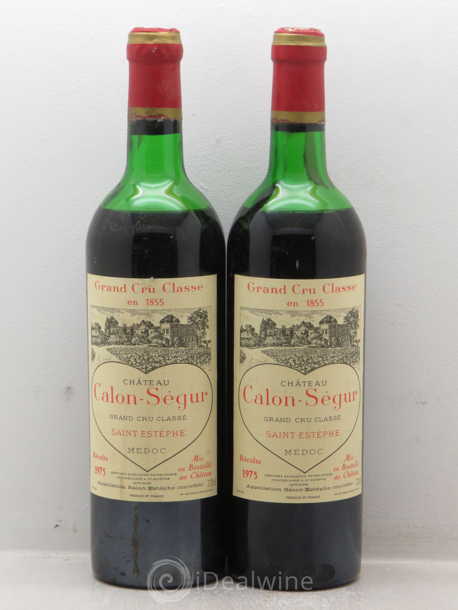 Château Calon Ségur 3ème Grand Cru Classé 1975 - Lot de 2 bouteilles - 0