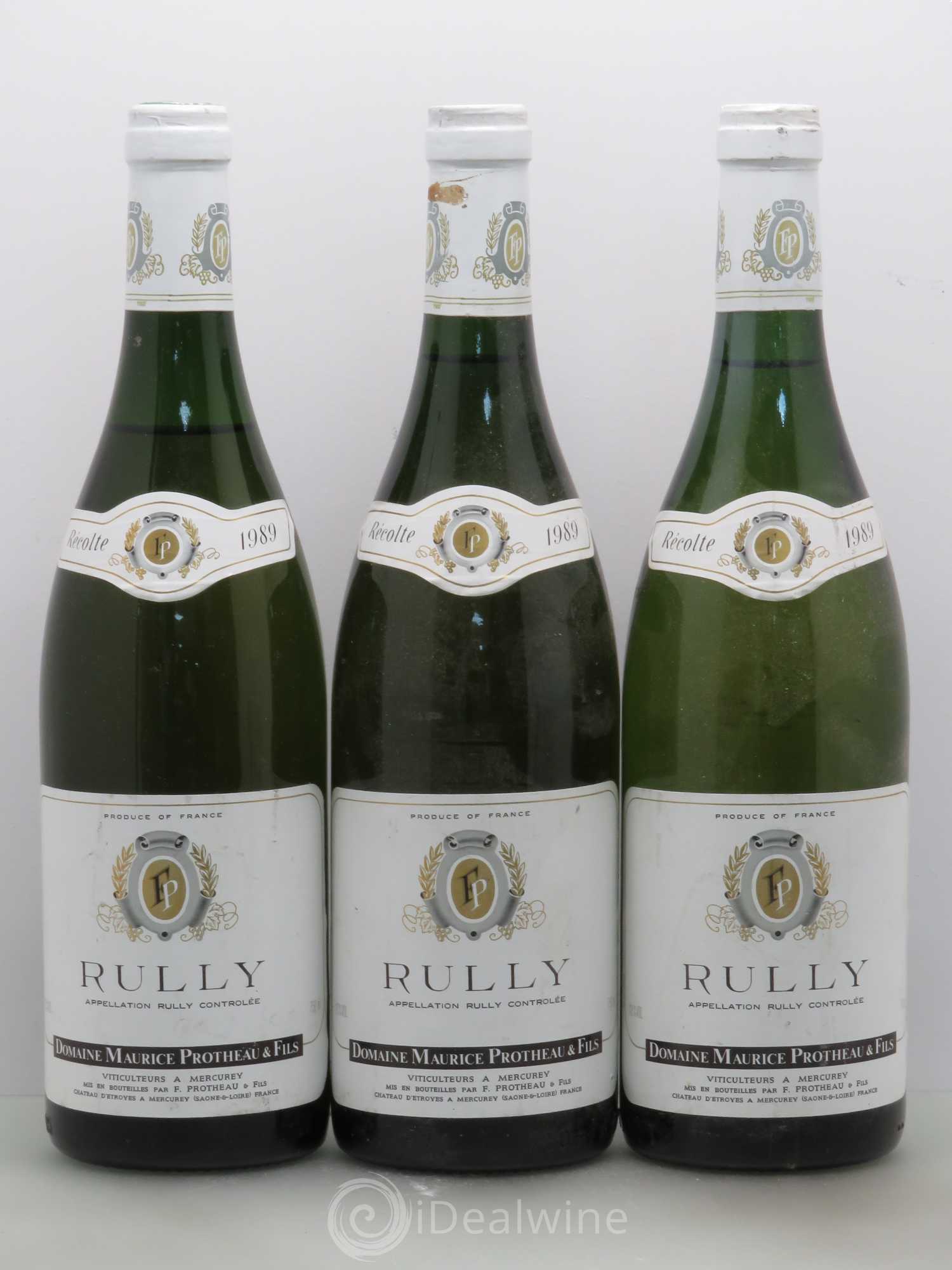 Rully Maurice Protheau & Fils 1989 - Lotto di 3 bottiglie - 0