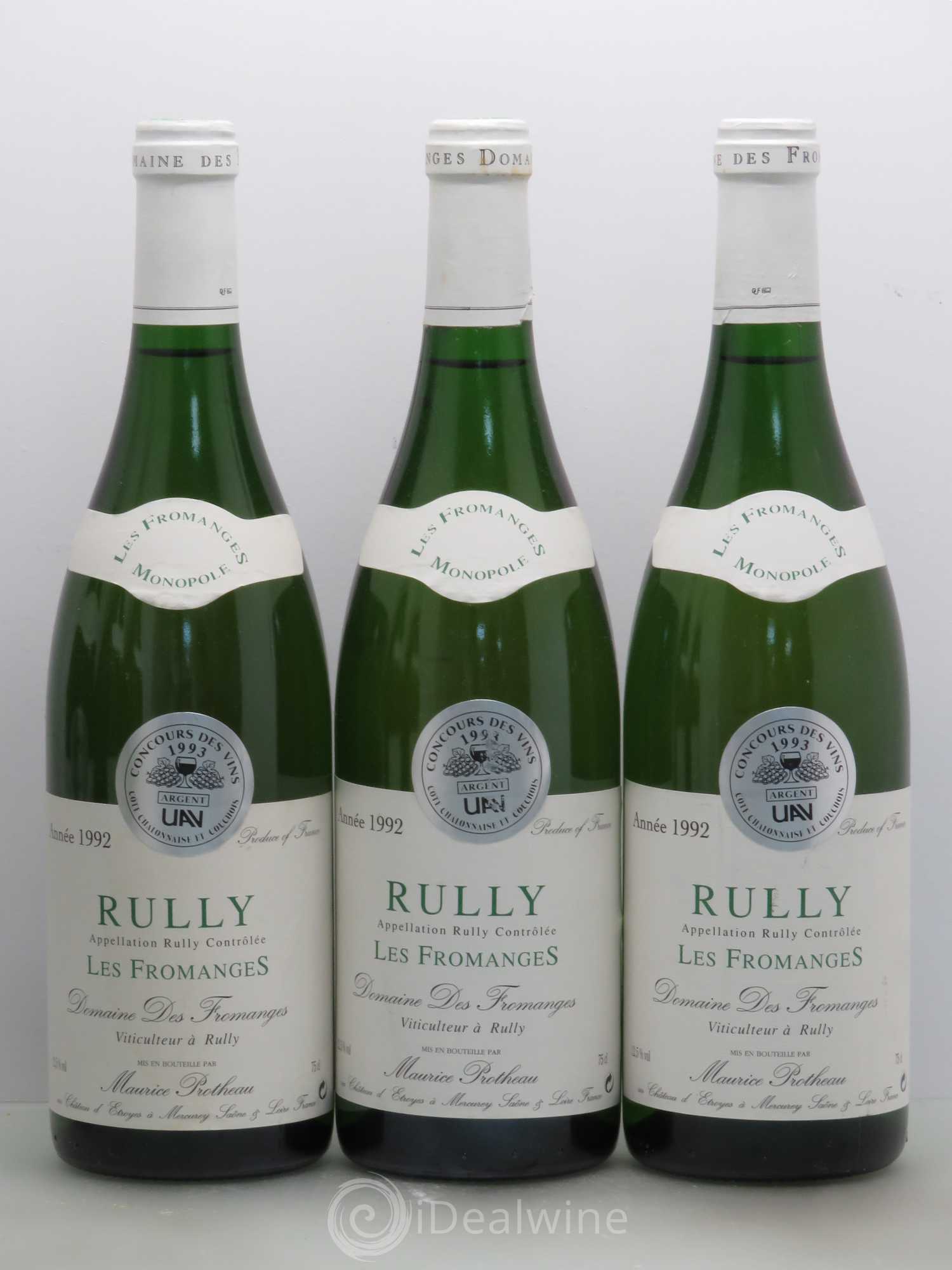 Rully Les Fromanges Maurice Protheau & Fils (sans prix de réserve) 1992 - Posten von 6 Flaschen - 1
