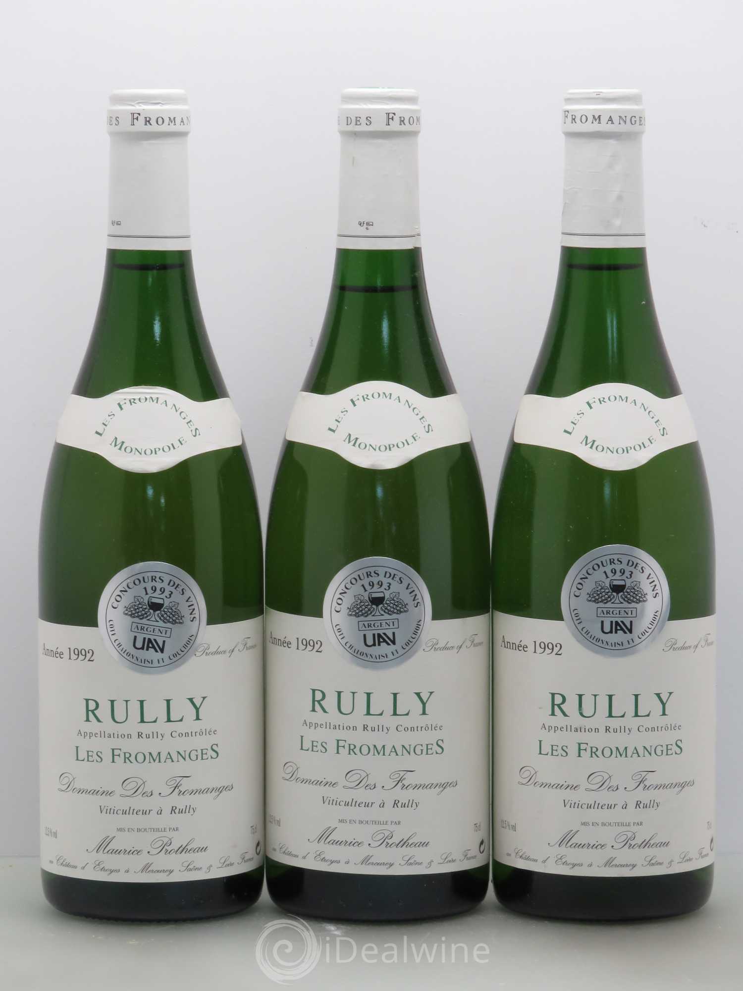 Rully Les Fromanges Maurice Protheau & Fils (sans prix de réserve) 1992 - Posten von 6 Flaschen - 2