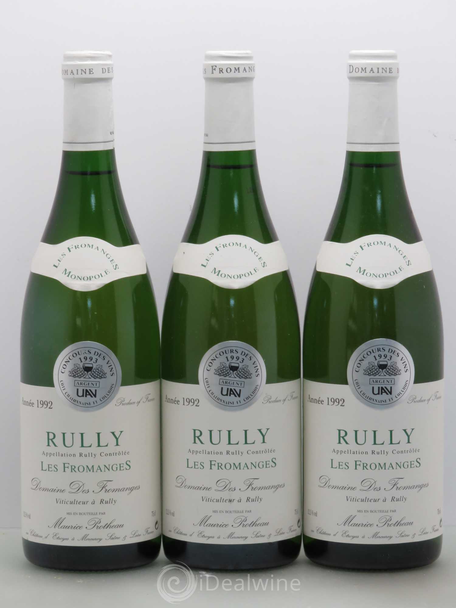 Rully Les Fromanges Maurice Protheau & Fils (sans prix de réserve) 1992 - Posten von 6 Flaschen - 1