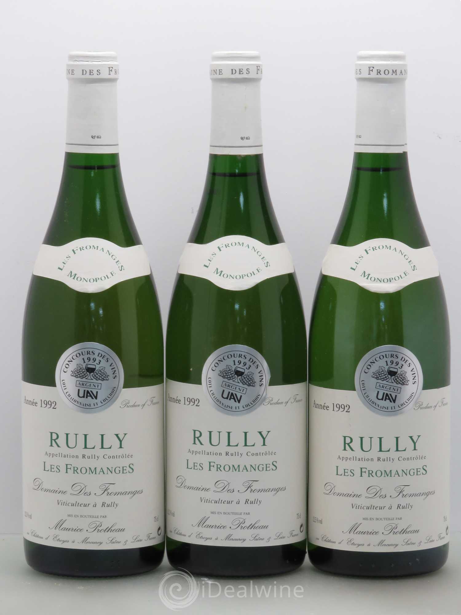 Rully Les Fromanges Maurice Protheau & Fils (sans prix de réserve) 1992 - Posten von 6 Flaschen - 2