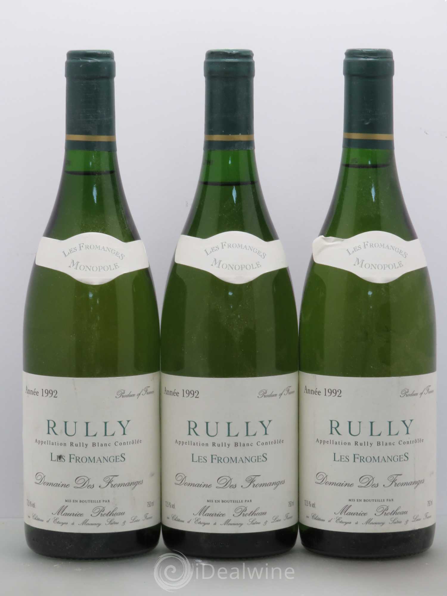 Rully Les Fromanges Maurice Protheau & Fils (sans prix de réserve) 1992 - Posten von 3 Flaschen - 0