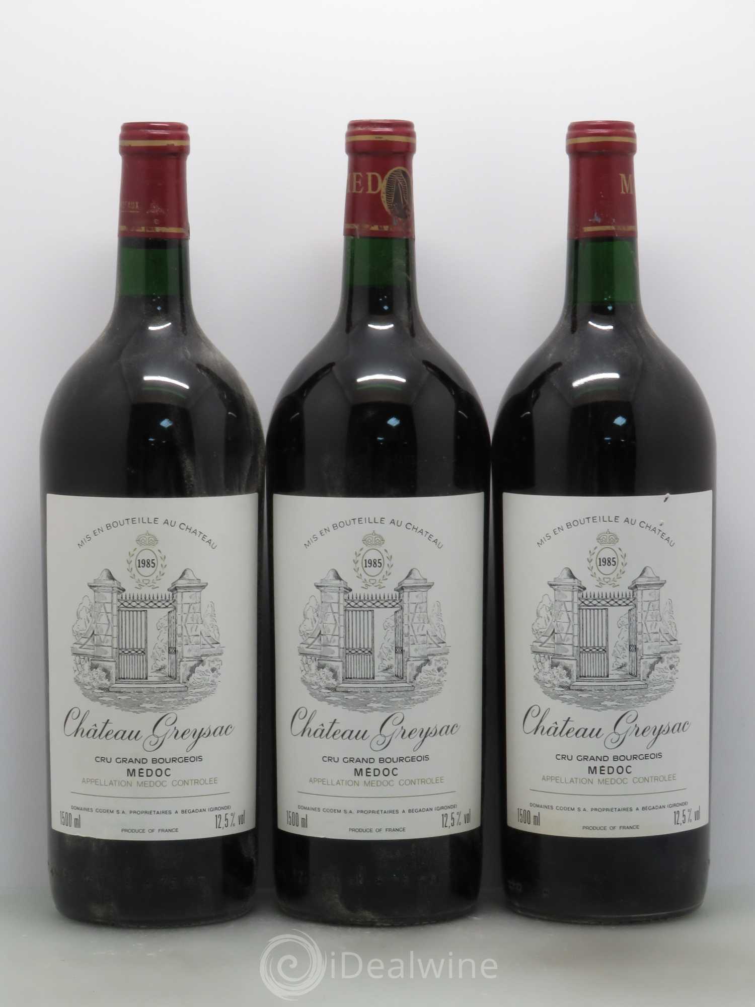 Château Greysac Cru Bourgeois 1985 - Lot de 3 magnums - 0