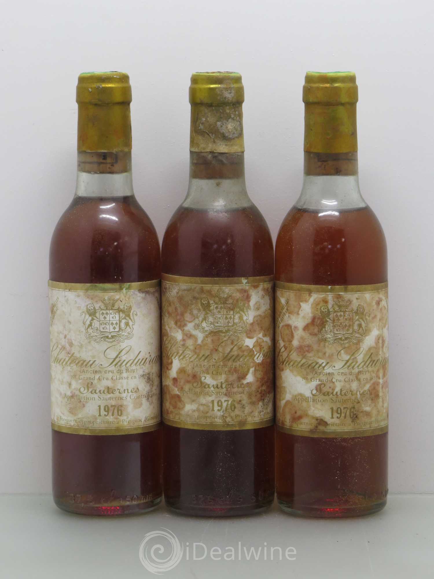 Château Suduiraut 1er Grand Cru Classé 1976 - Posten von 6 Demi-Flaschen - 2
