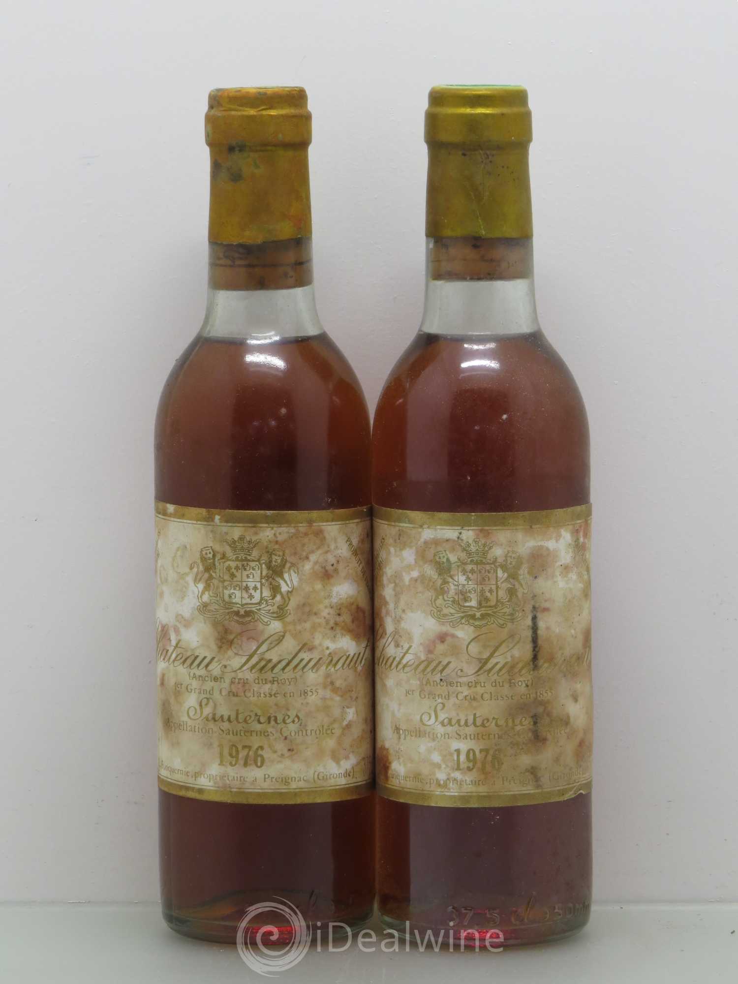 Château Suduiraut 1er Grand Cru Classé 1976 - Posten von 2 Demi-Flaschen - 0