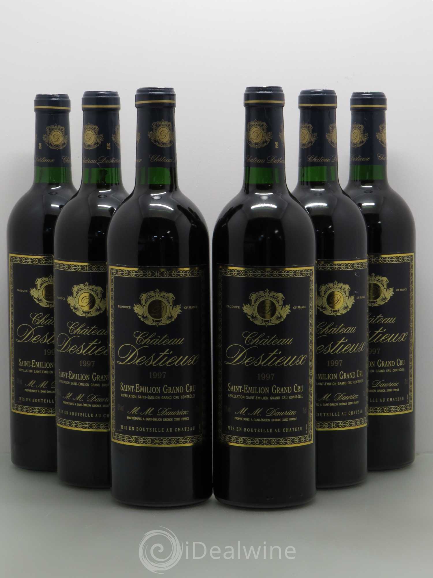 Château Destieux Grand Cru Classé 1997 - Lot de 6 bouteilles - 0