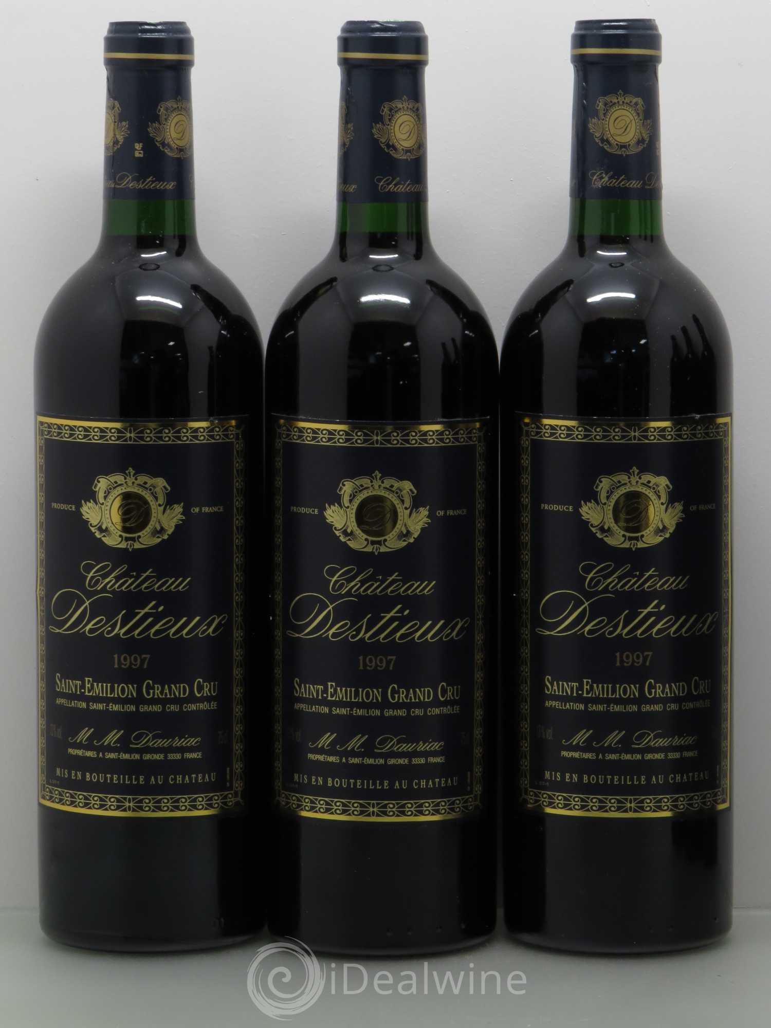 Château Destieux Grand Cru Classé 1997 - Lot de 6 bouteilles - 1