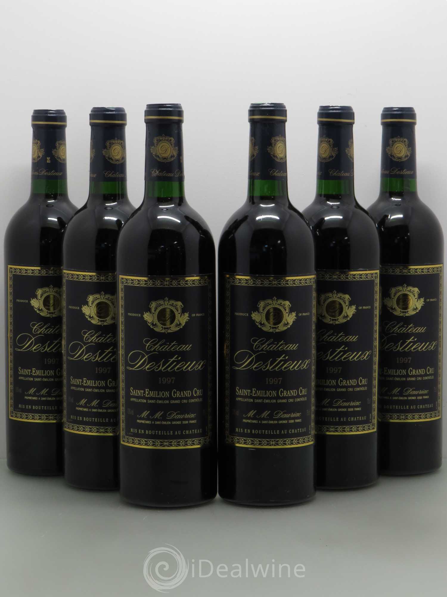 Château Destieux Grand Cru Classé 1997 - Lot de 6 bouteilles - 0