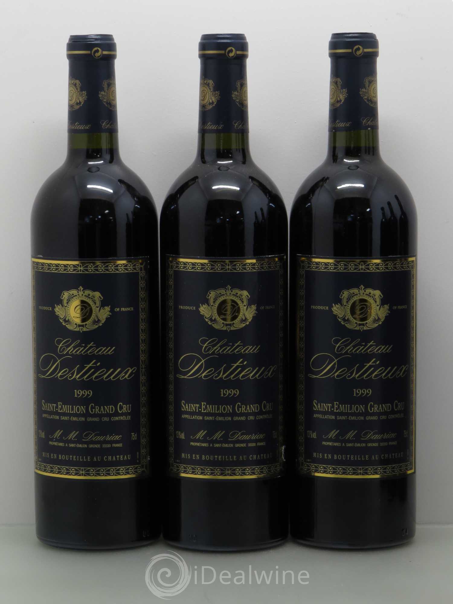 Château Destieux Grand Cru Classé 1999 - Lot de 6 bouteilles - 1