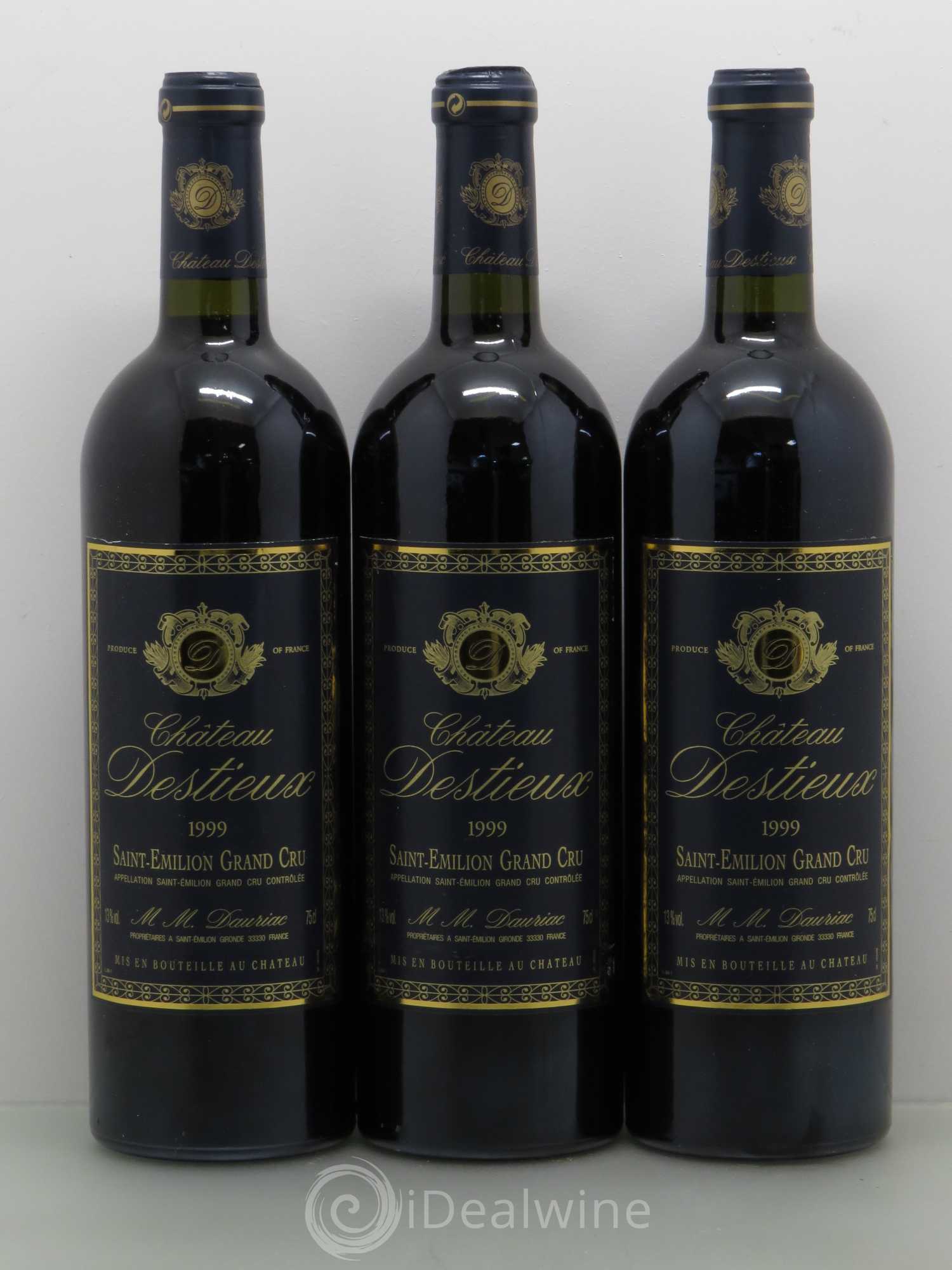 Château Destieux Grand Cru Classé 1999 - Lot de 6 bouteilles - 2