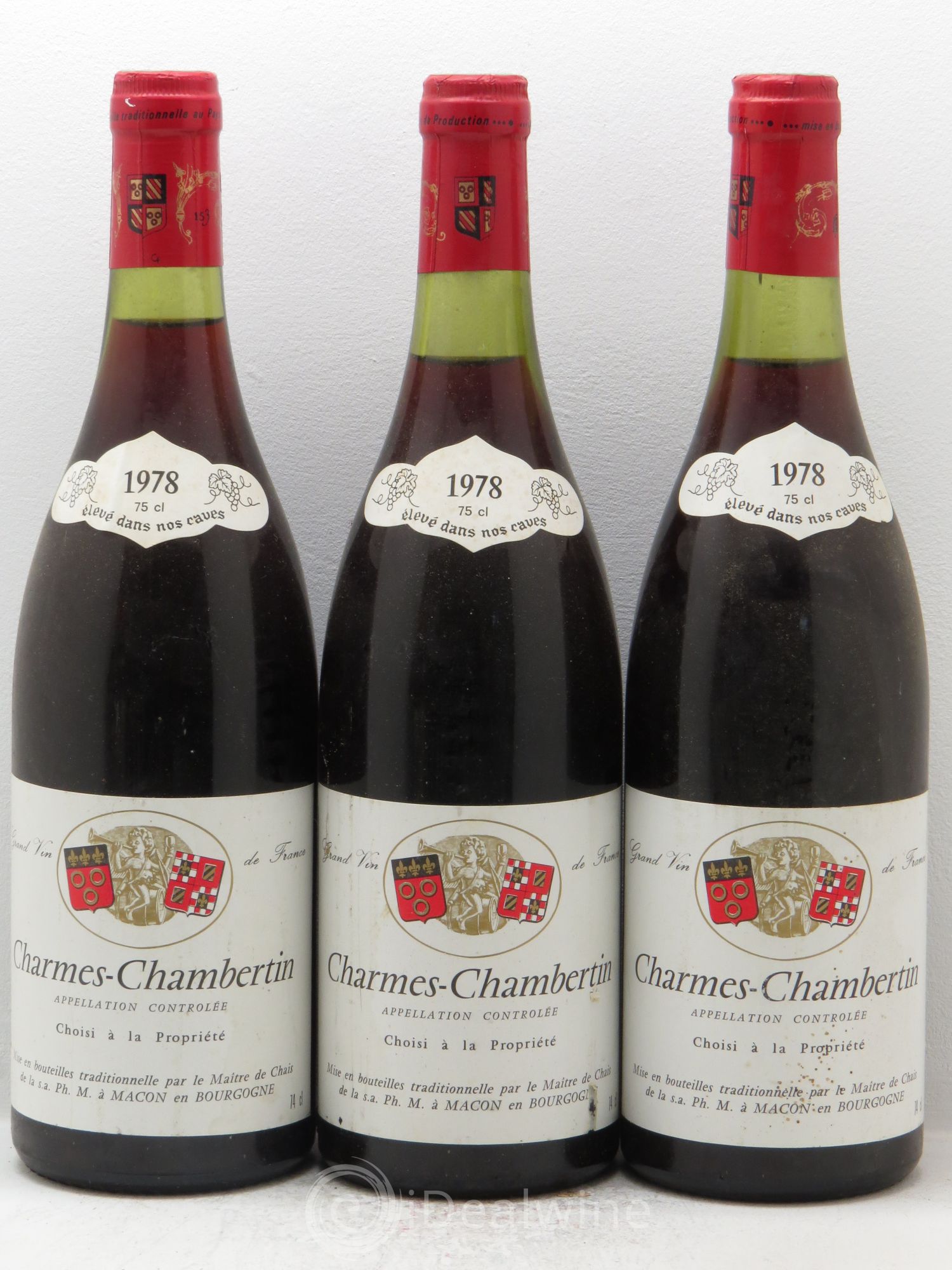 Charmes-Chambertin Grand Cru Philibert Moreau 1978 - Lot de 3 bouteilles - 0