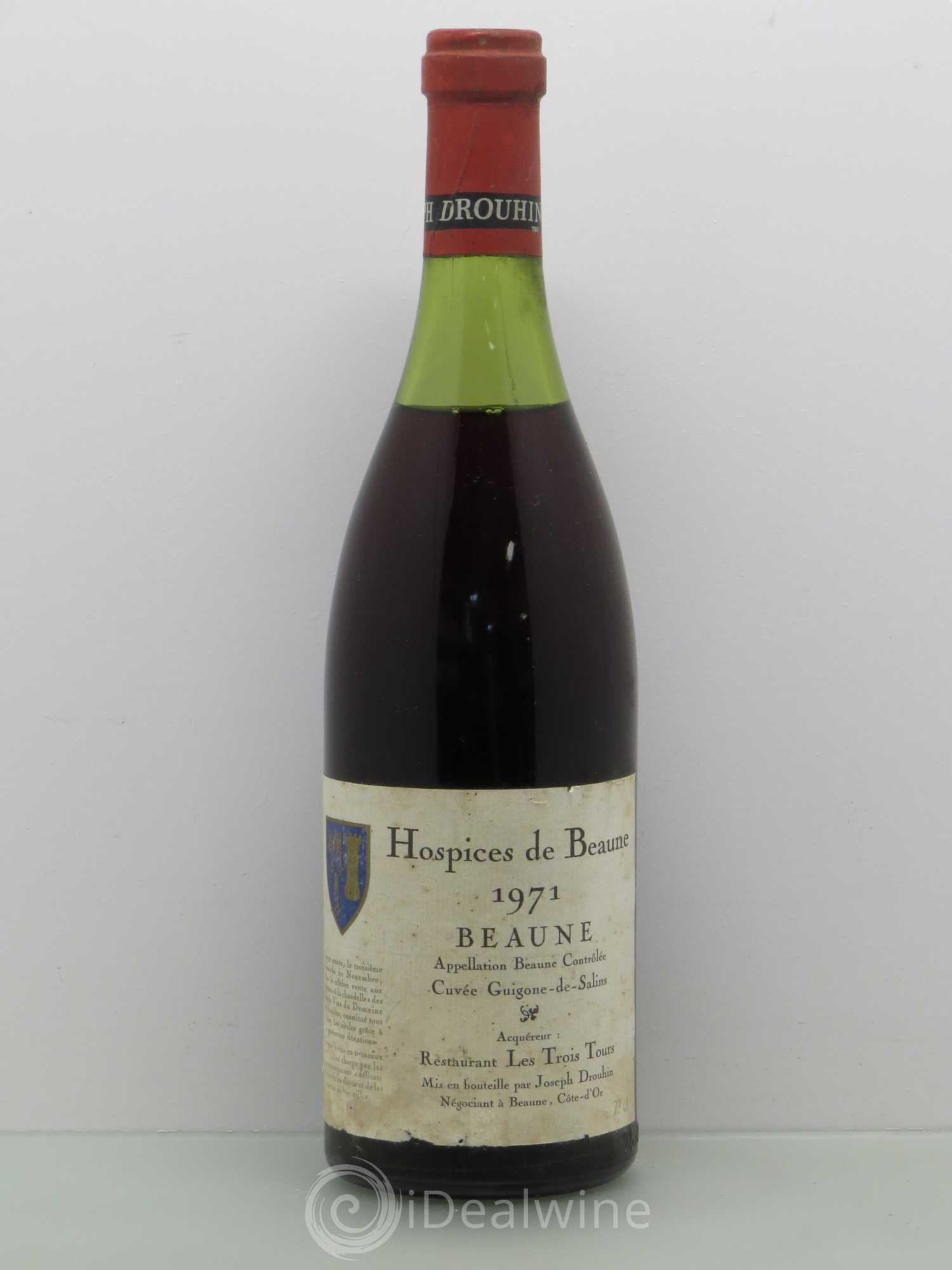 Beaune 1er Cru Cuvee Guigogne de Salins Hospices De Beaune 1971 - Posten von 1 Flasche - 0