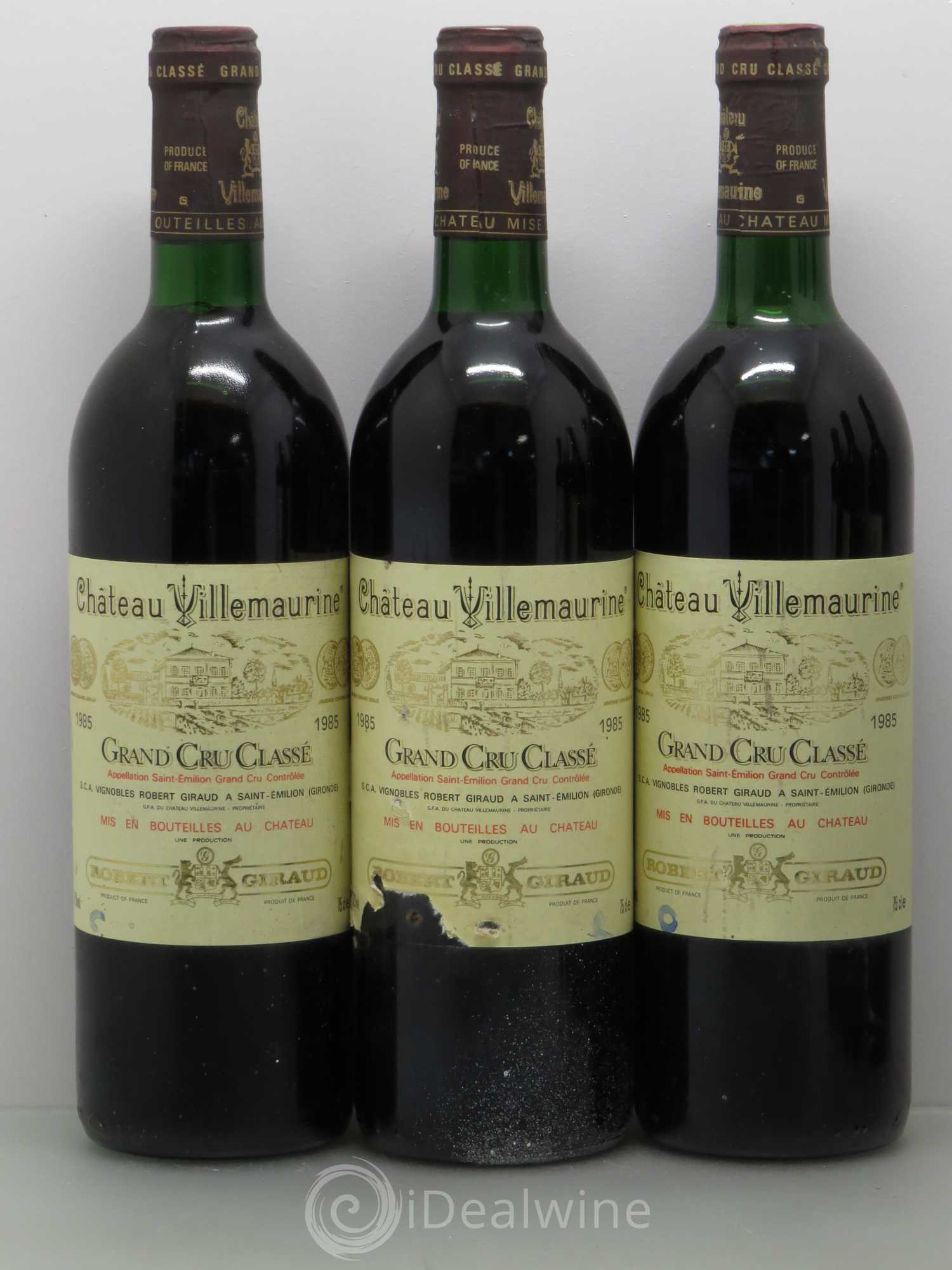 Château Villemaurine Grand Cru Classé 1985 - Lot de 6 bouteilles - 1