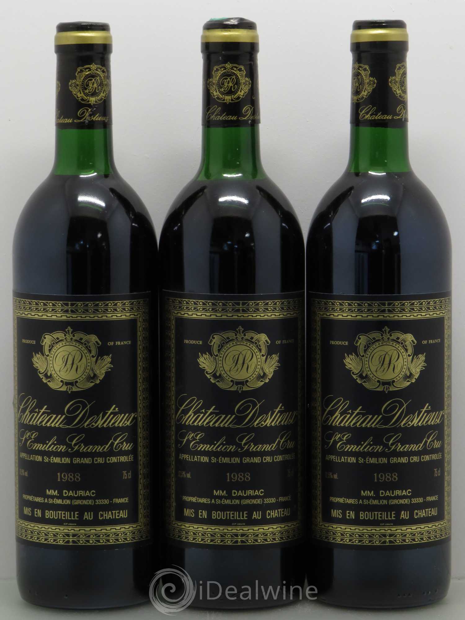 Château Destieux Grand Cru Classé 1988 - Lot de 12 bouteilles - 4