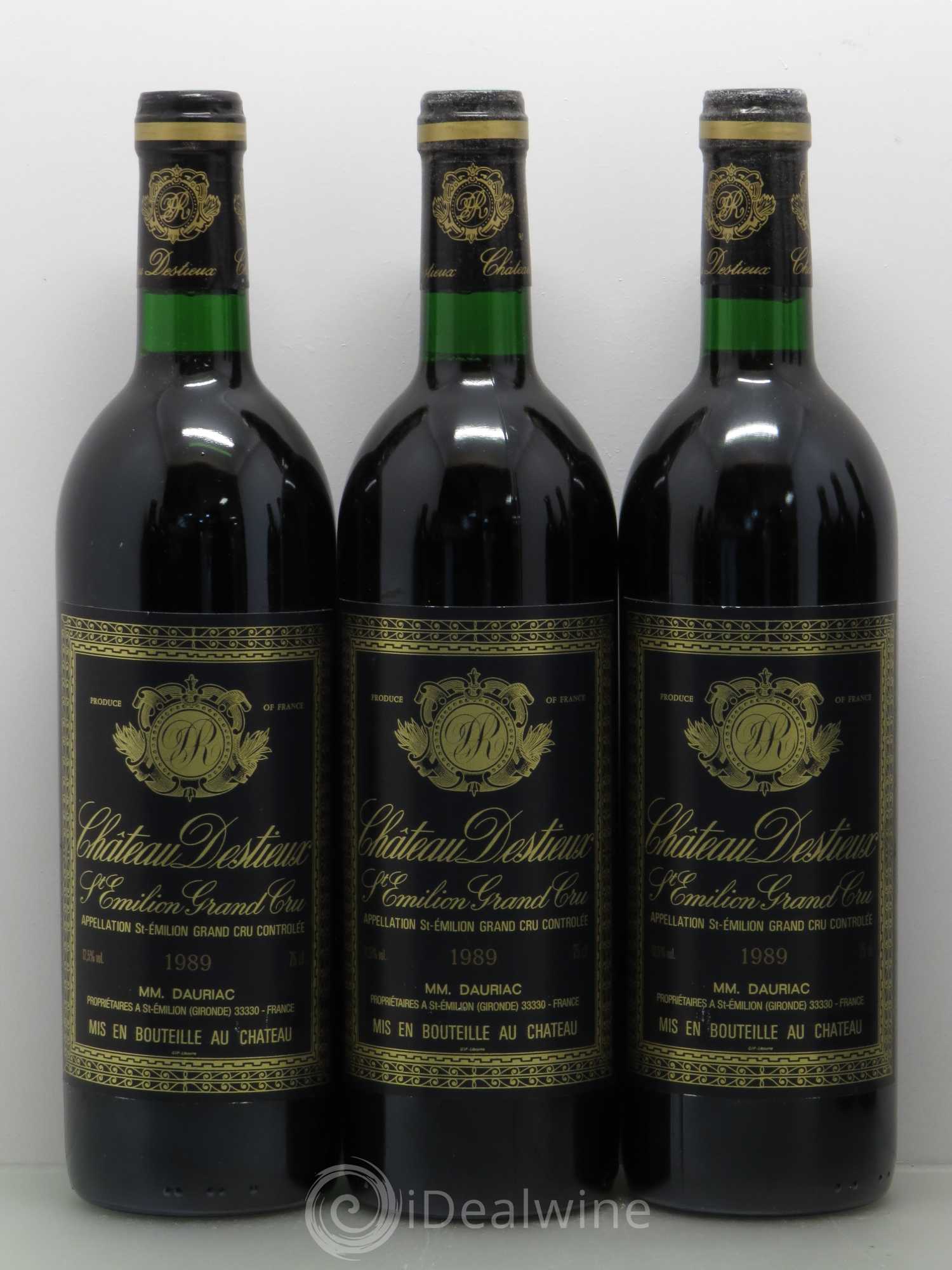Château Destieux Grand Cru Classé 1989 - Lot de 12 bouteilles - 2