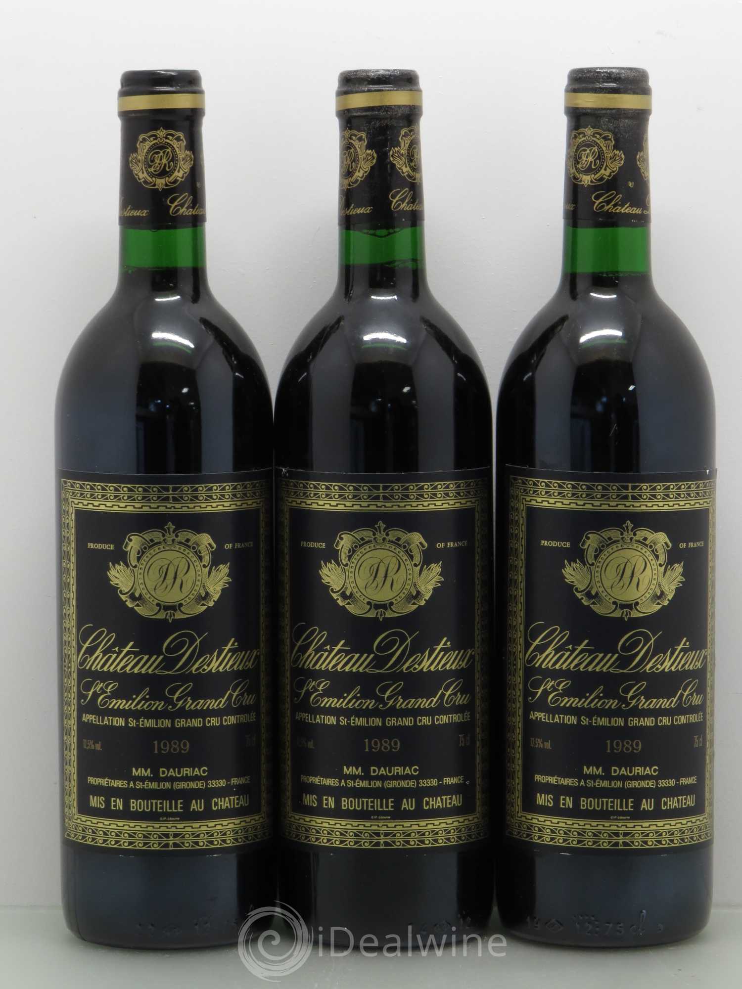 Château Destieux Grand Cru Classé 1989 - Lot de 12 bouteilles - 4