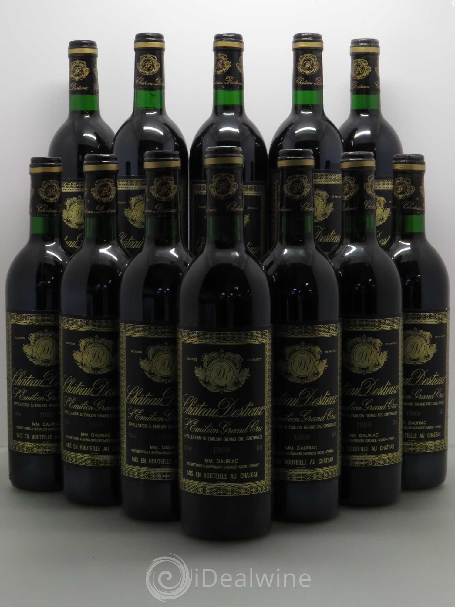 Château Destieux Grand Cru Classé 1989 - Lot de 12 bouteilles - 0