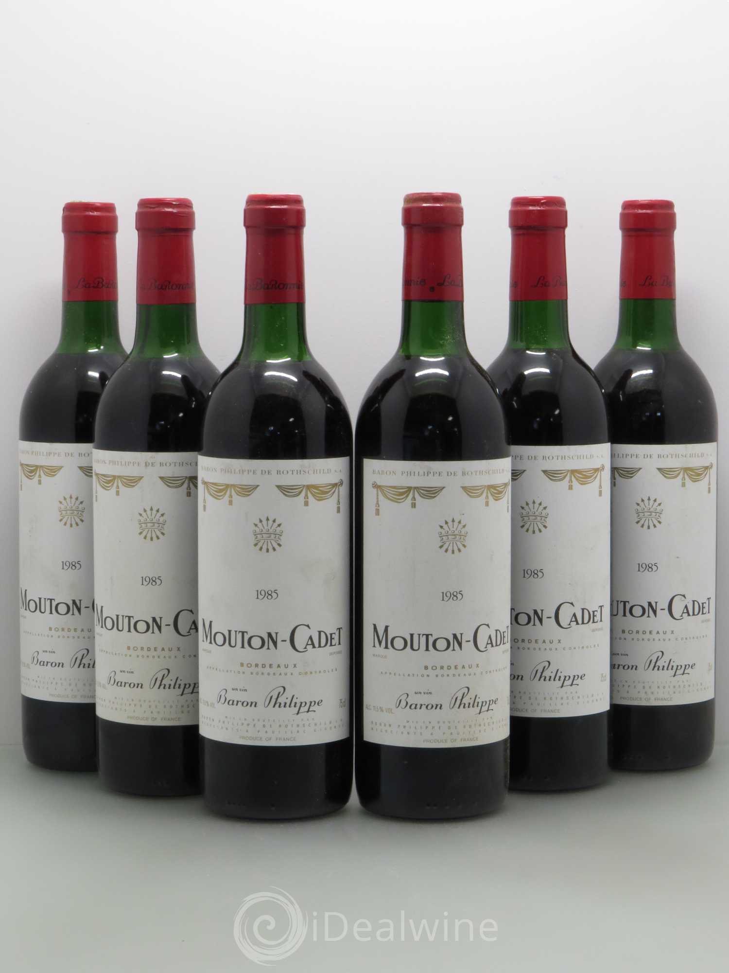Château Mouton Cadet 1985 - Lot de 6 bouteilles - 0