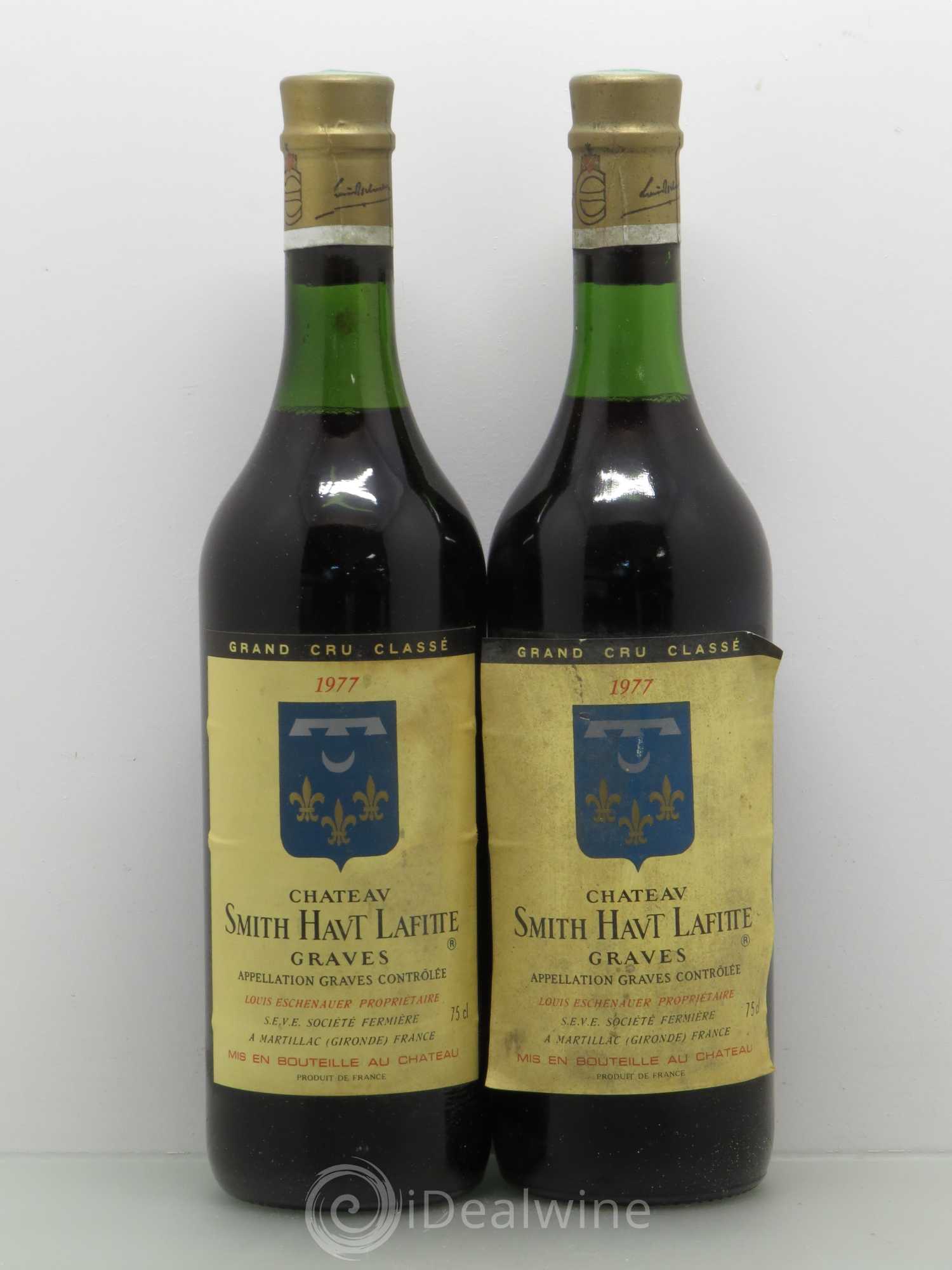Château Smith Haut Lafitte Cru Classé de Graves 1977 - Lot de 2 bouteilles - 0