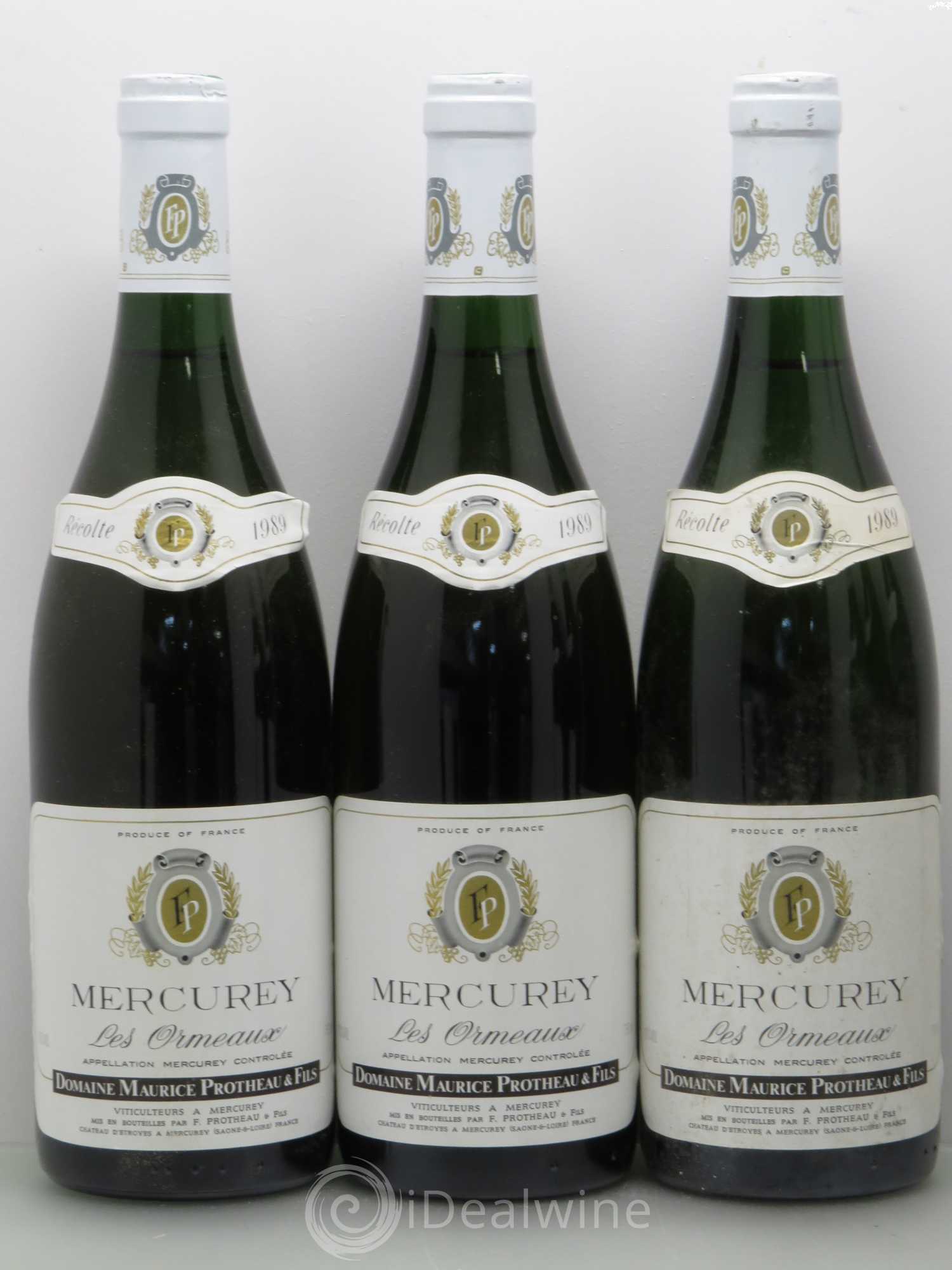Mercurey Les Ormeaux Maurice Protheau & Fils (sans prix de réserve) 1989 - Lot de 6 bouteilles - 1