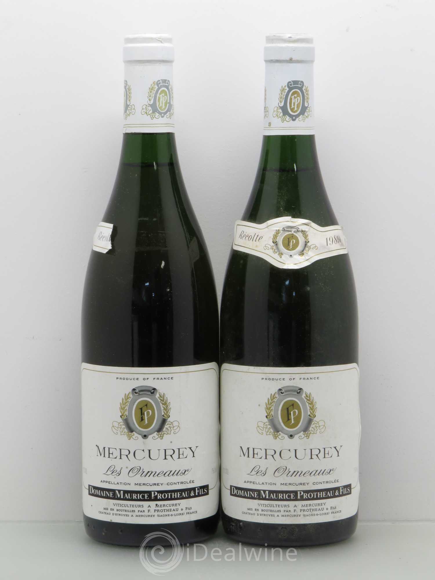 Mercurey Les Ormeaux Maurice Protheau & Fils (sans prix de réserve) 1989 - Lot de 5 bouteilles - 2
