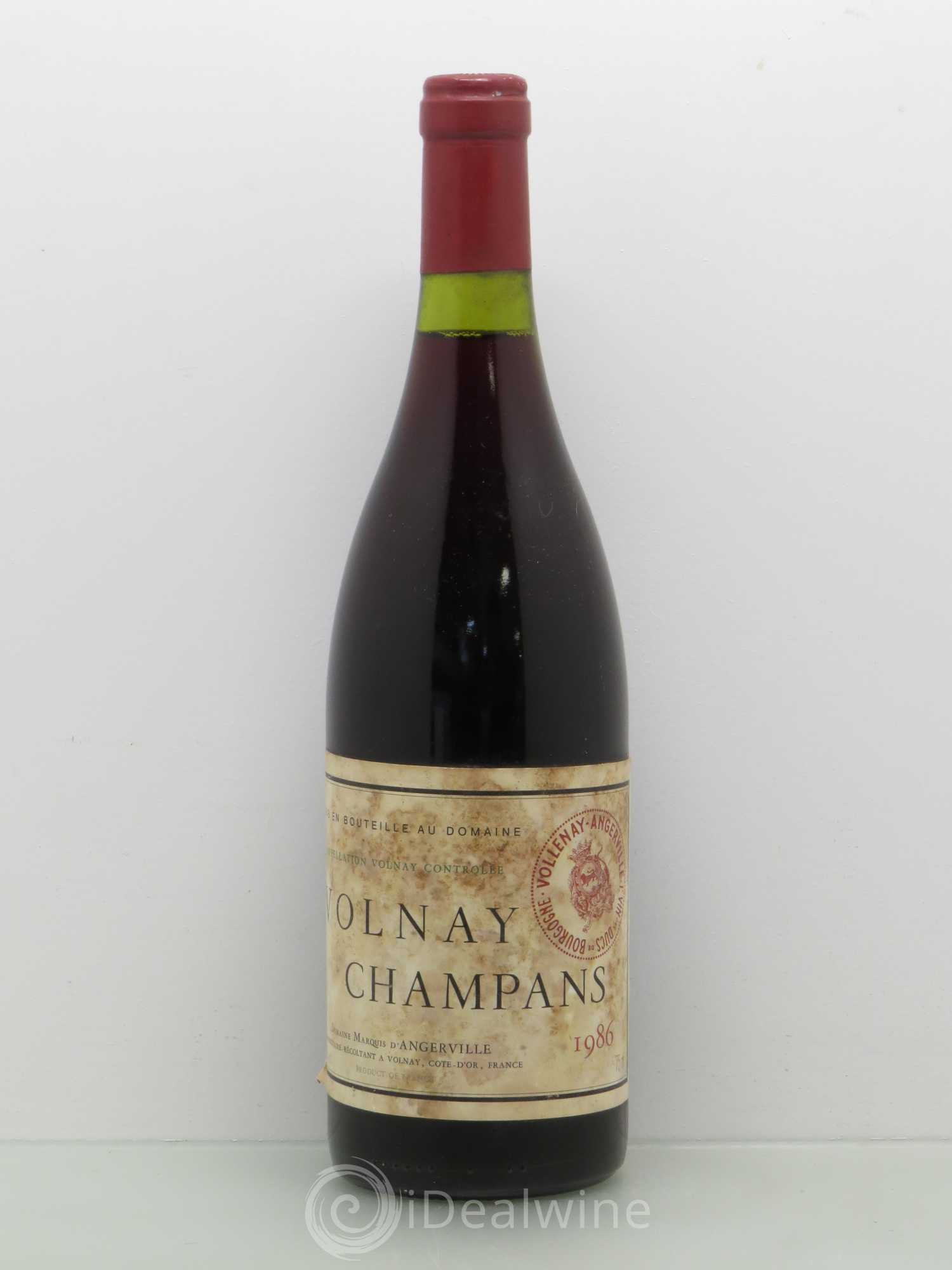 Volnay 1er Cru Champans Marquis d'Angerville (Domaine) 1986 - Lot de 1 bouteille - 0