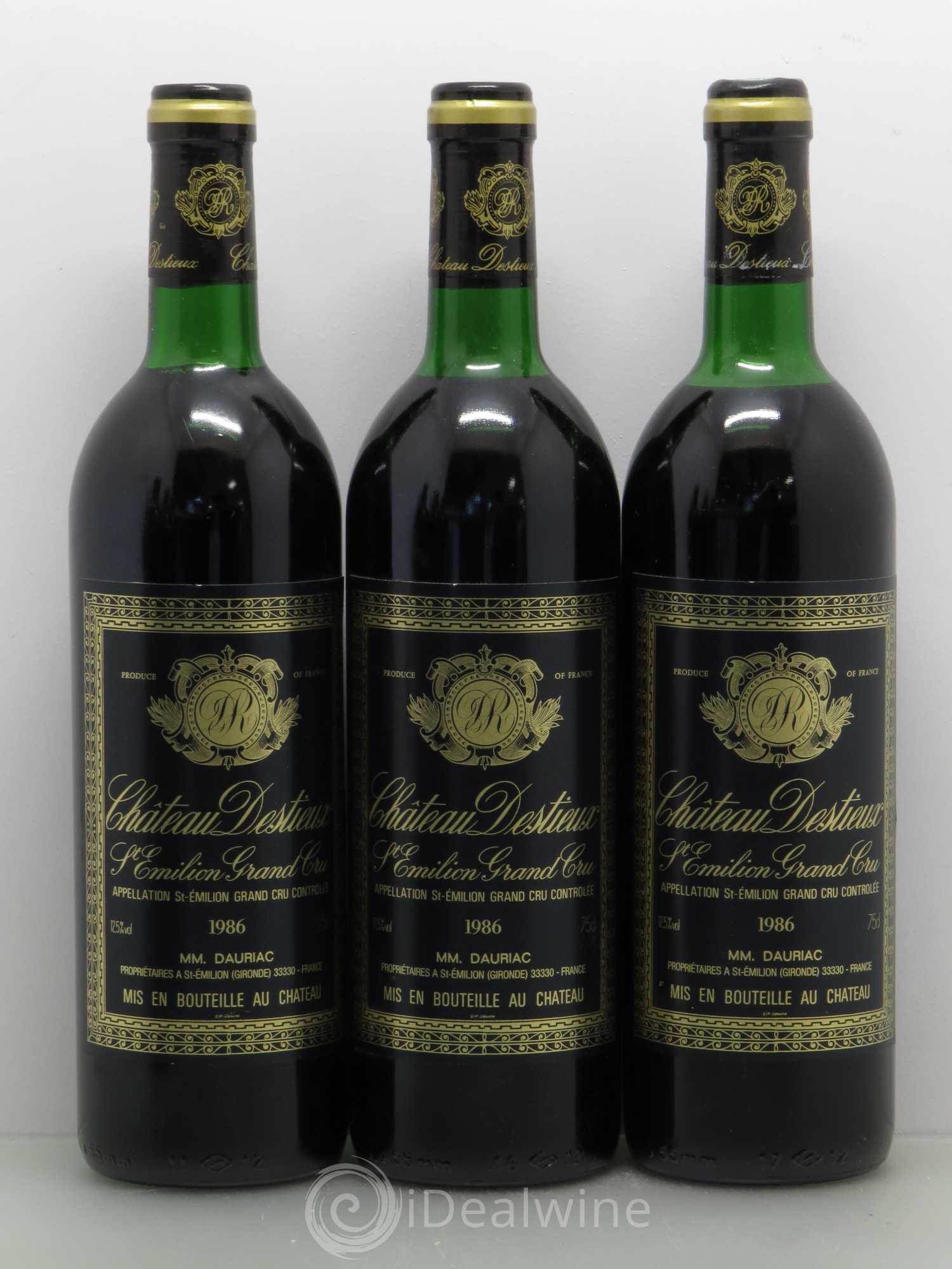 Château Destieux Grand Cru Classé 1986 - Lot de 12 bouteilles - 3