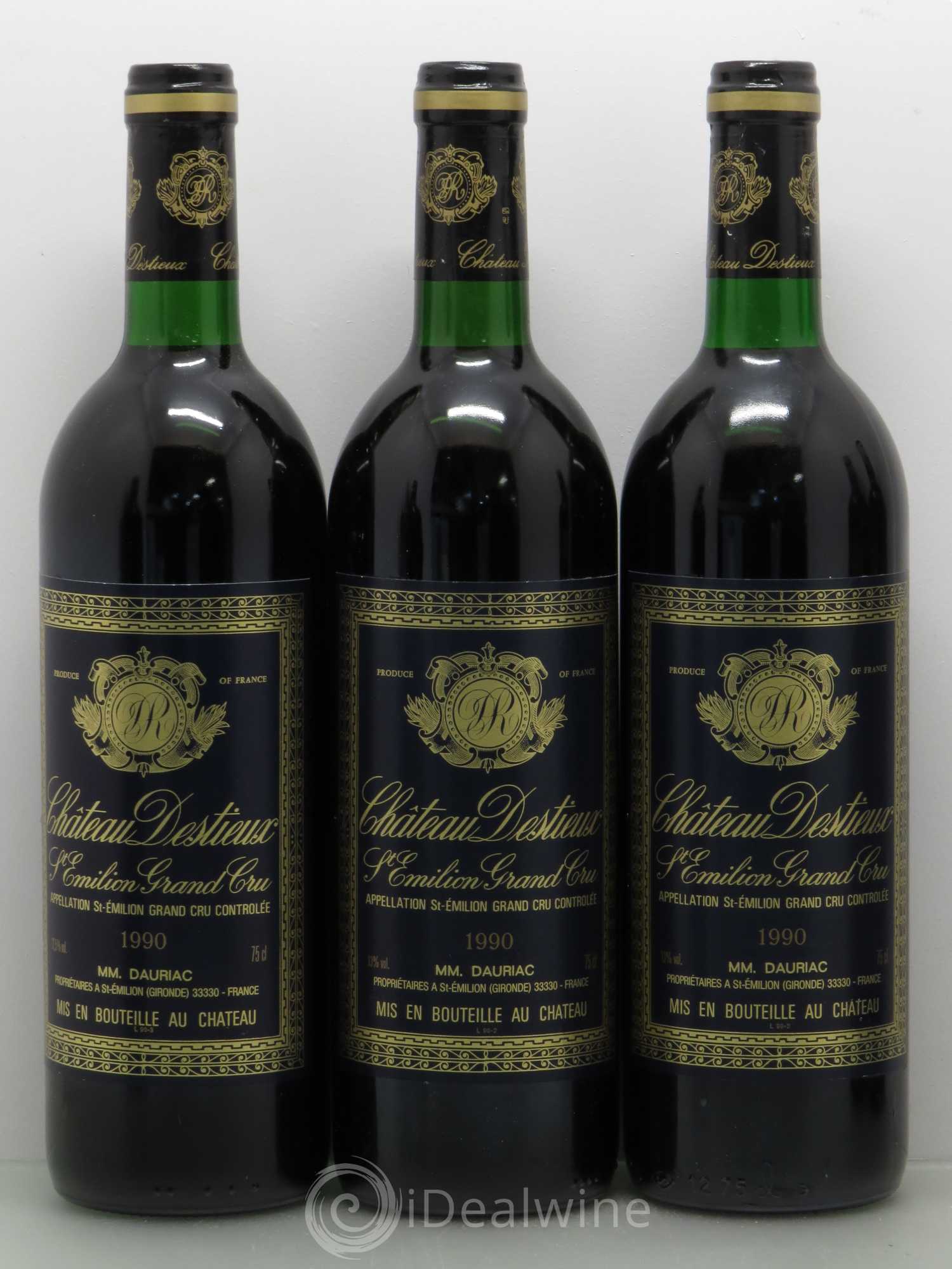 Château Destieux Grand Cru Classé 1990 - Lot de 12 bouteilles - 3