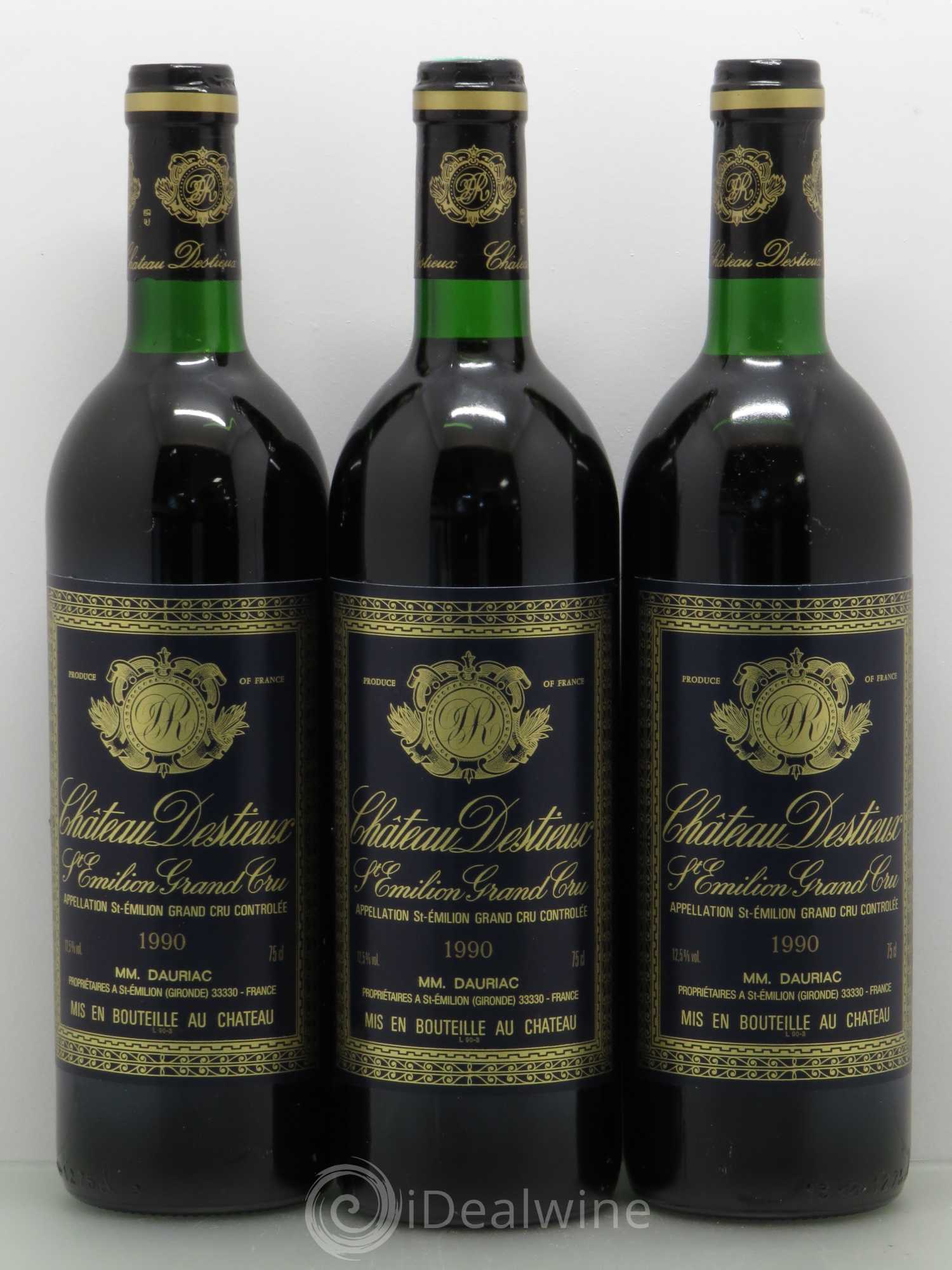 Château Destieux Grand Cru Classé 1990 - Lot de 12 bouteilles - 4