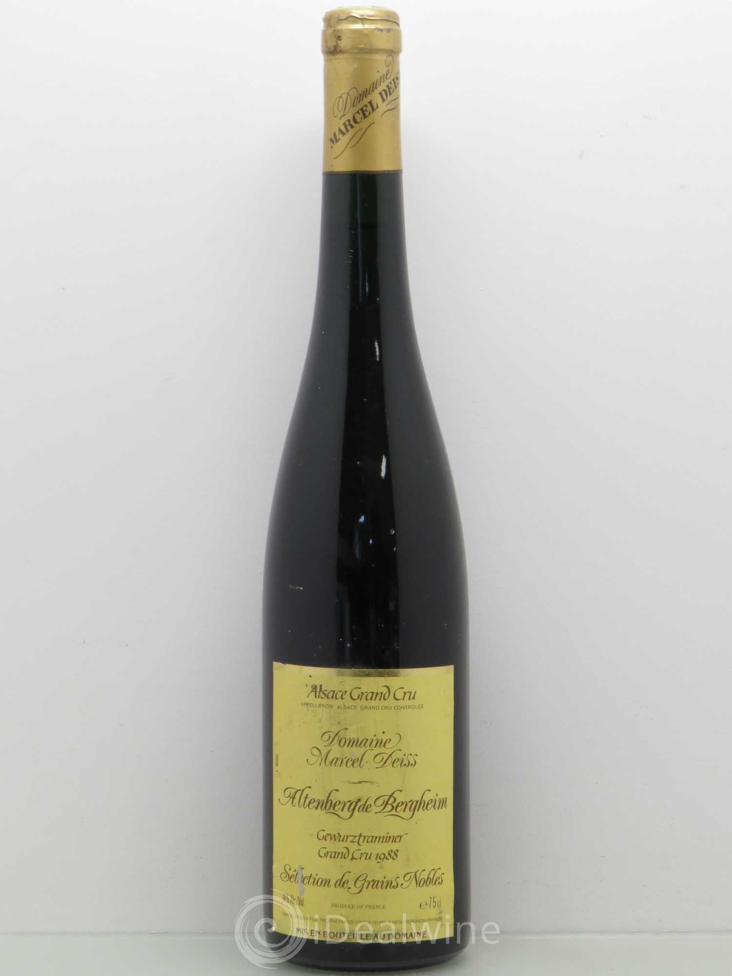 Alsace Gewurztraminer Sélection de Grains Nobles Grand Cru Altenberg de Bergheim Marcel Deiss (Domaine) 1988 - Posten von 1 Flasche - 0