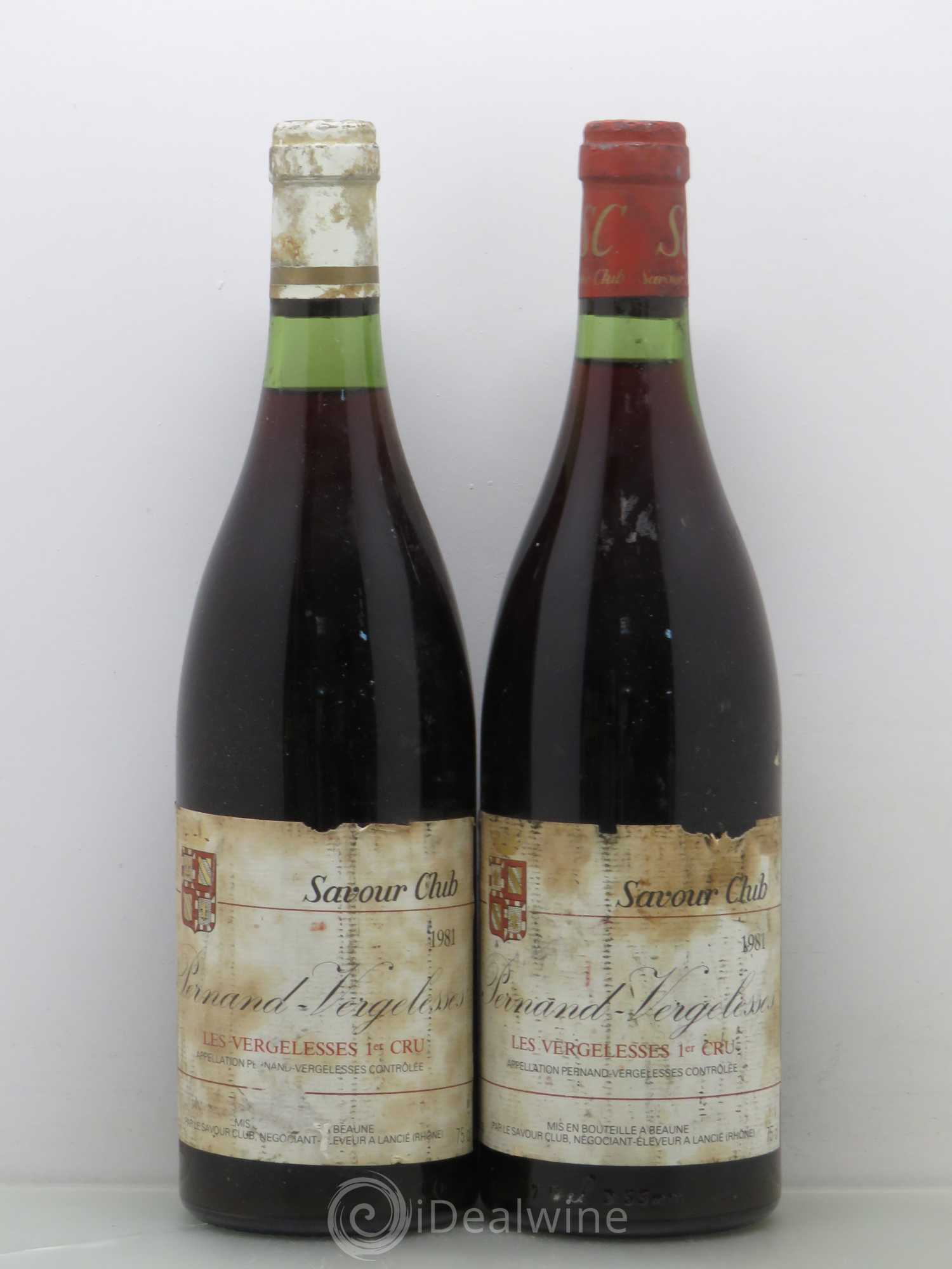 Pernand-Vergelesses 1er Cru Les Vergelesses Savour Club (sans prix de réserve) 1981 - Posten von 2 Flaschen - 0