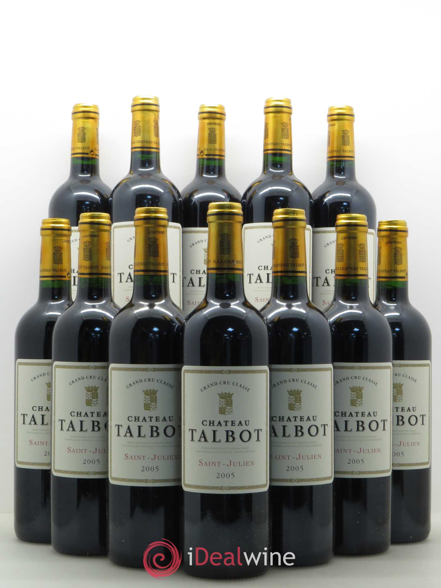 Château Talbot 4ème Grand Cru Classé 2005 - Lot de 12 bouteilles - 0