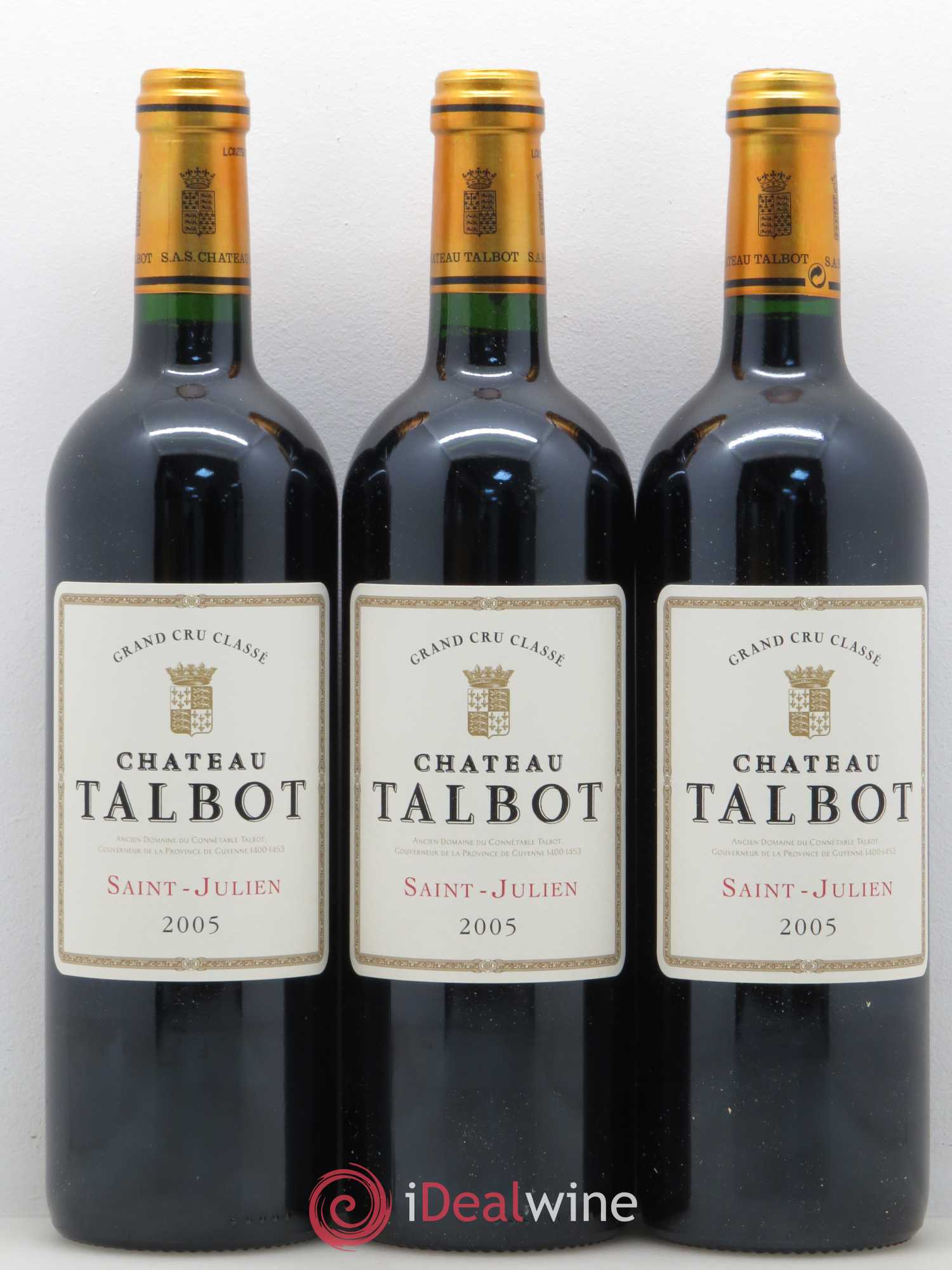 Château Talbot 4ème Grand Cru Classé 2005 - Lot de 12 bouteilles - 1