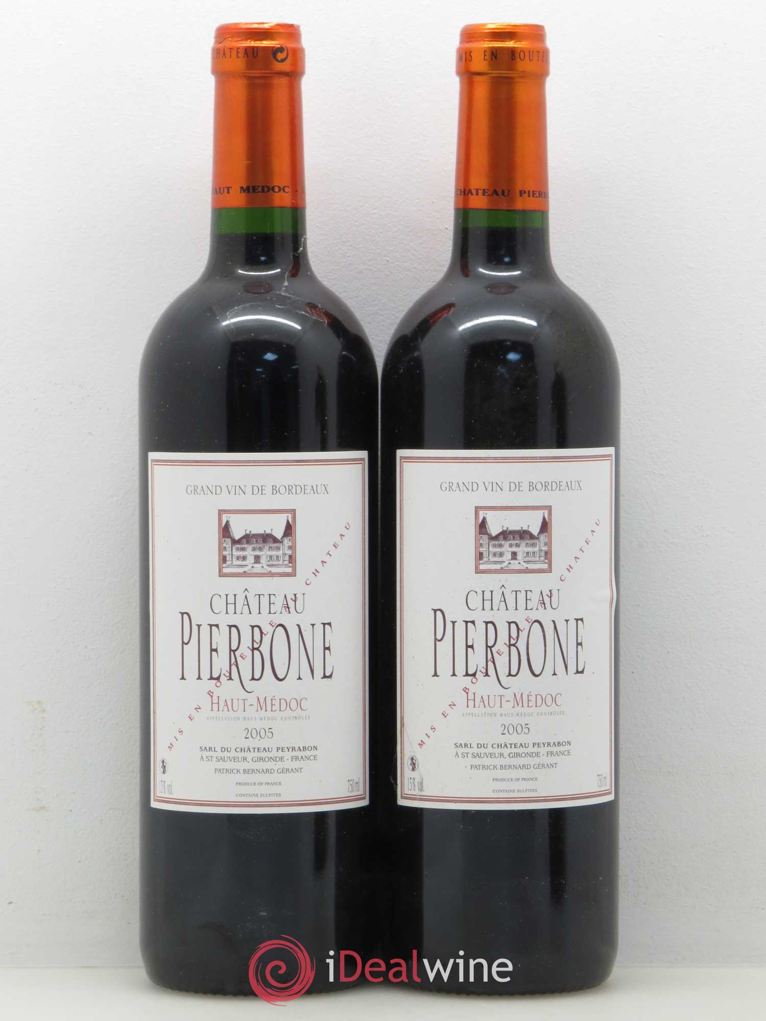 Haut Médoc Caisse Dégustation - 2 Chateau Pierbone - 1 Chateau Peyrabon (no reserve) 2005 - Lot of 3 bottles - 1