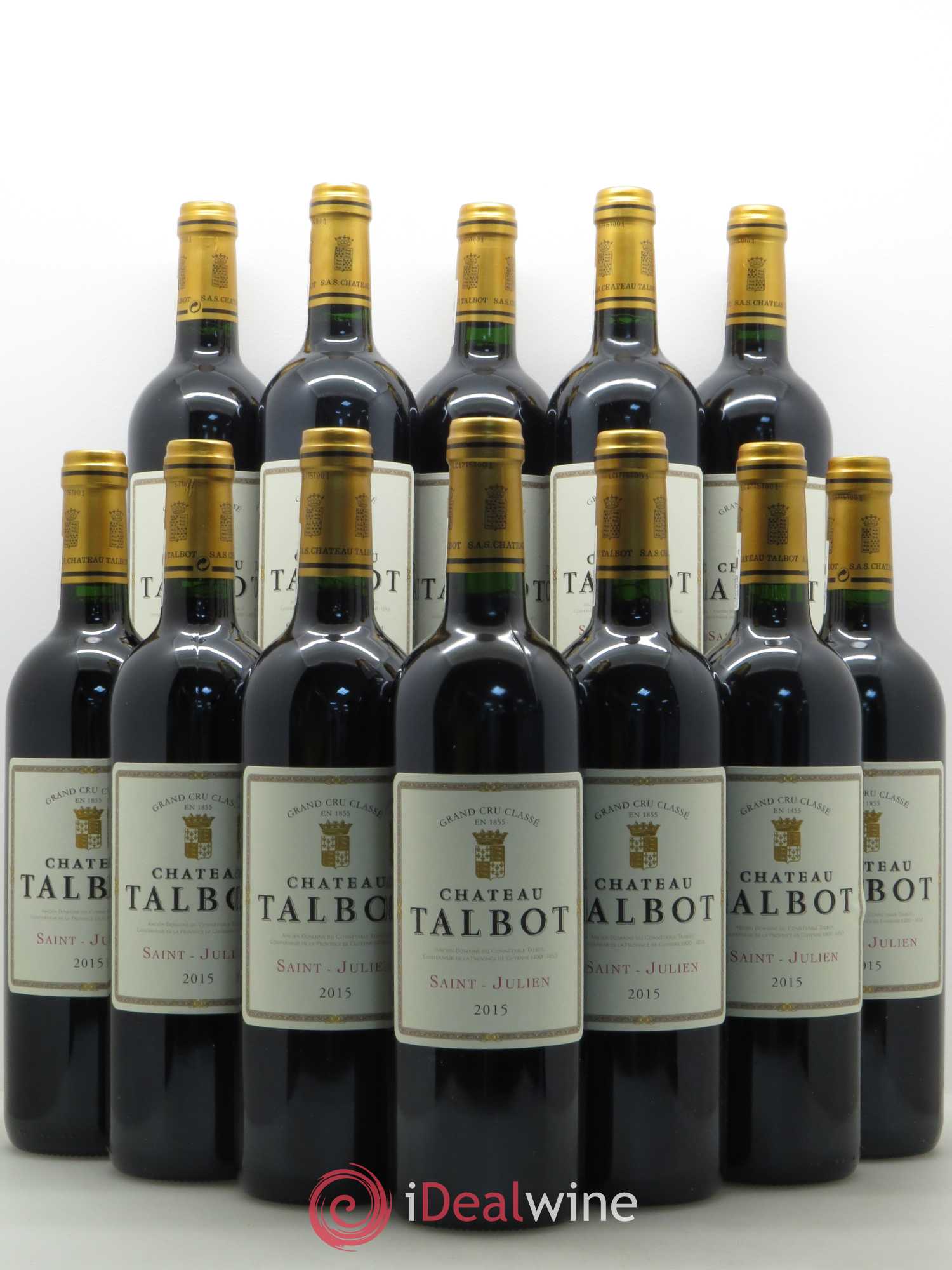 Château Talbot 4ème Grand Cru Classé 2015 - Lot de 12 bouteilles - 0