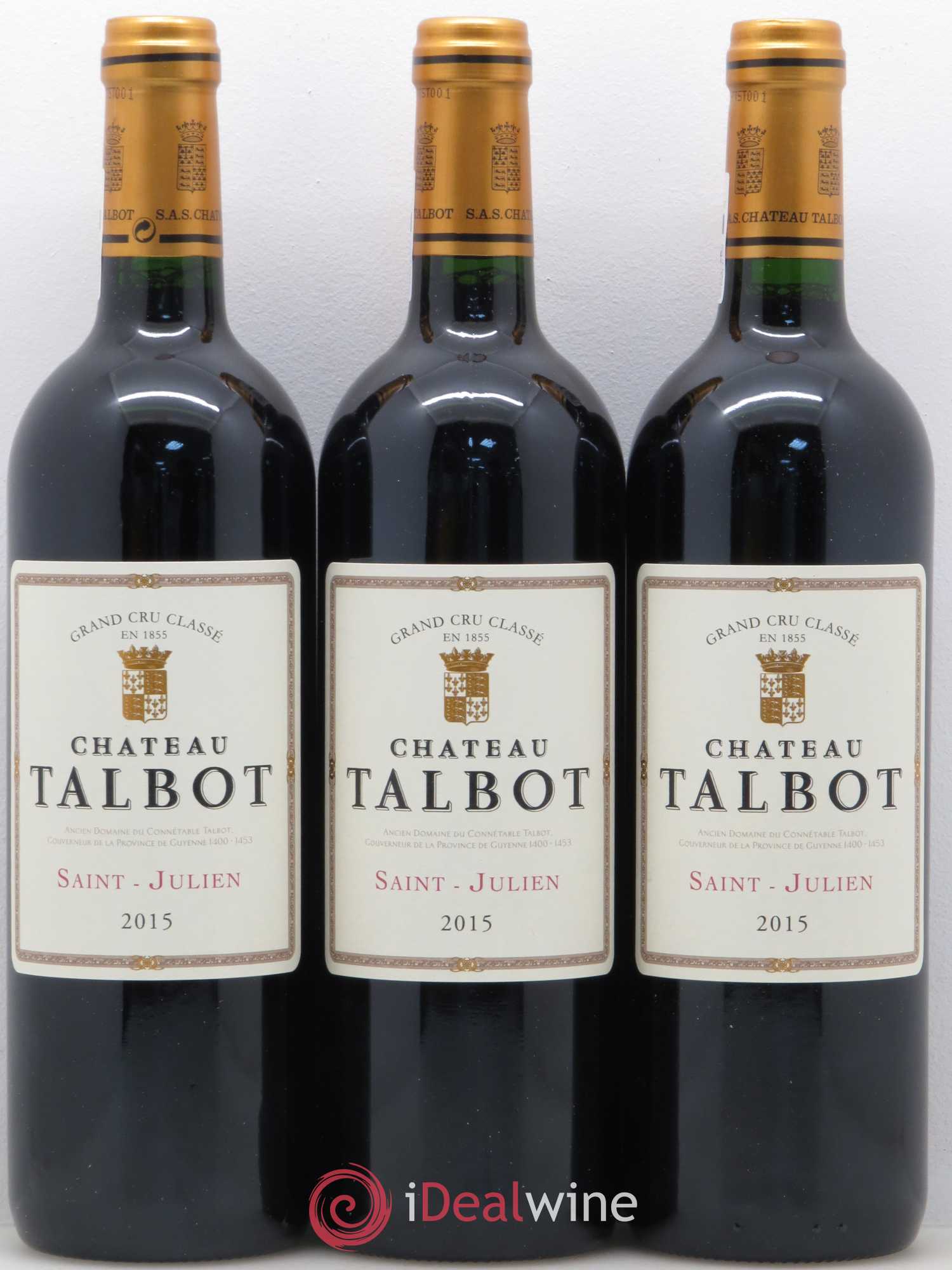 Château Talbot 4ème Grand Cru Classé 2015 - Lot de 12 bouteilles - 1