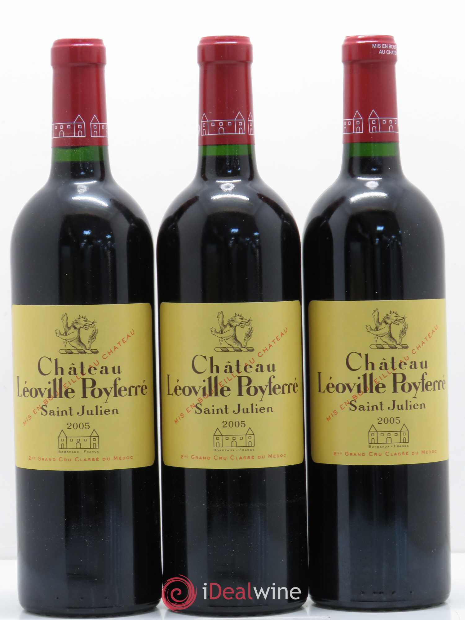 Château Léoville Poyferré 2ème Grand Cru Classé 2005 - Lot de 12 bouteilles - 1