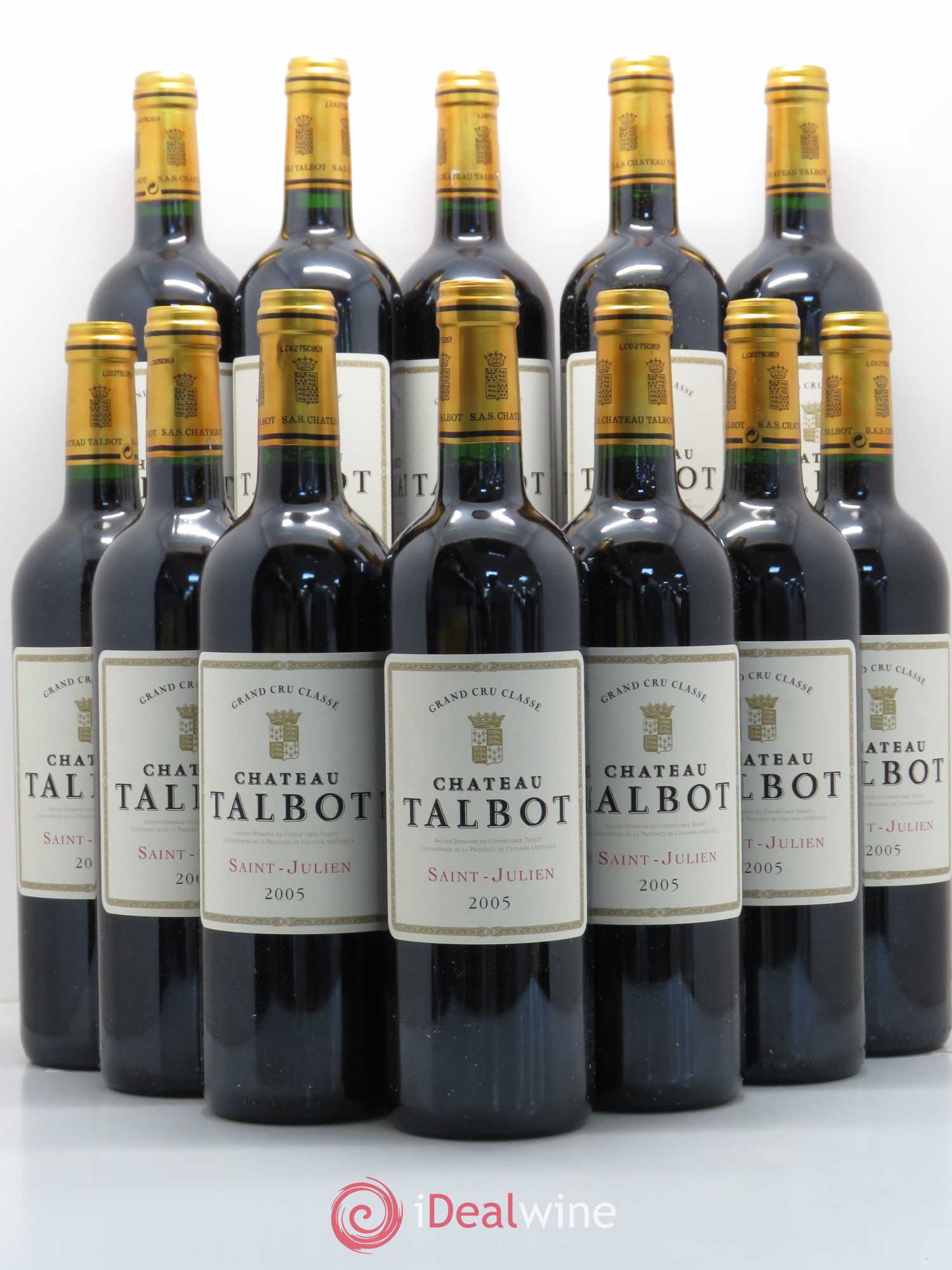 Château Talbot 4ème Grand Cru Classé 2005 - Lot de 12 bouteilles - 0