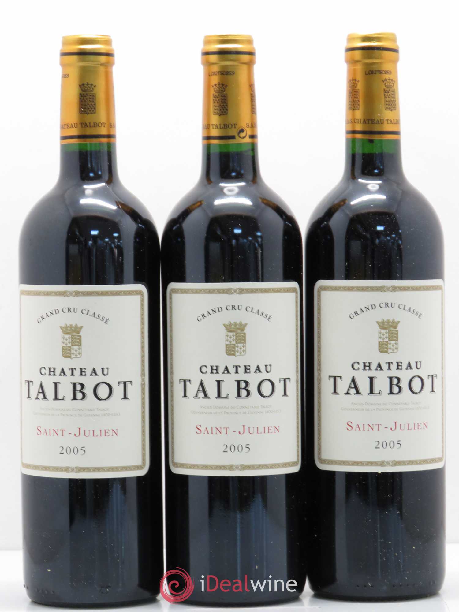 Château Talbot 4ème Grand Cru Classé 2005 - Lot de 12 bouteilles - 1