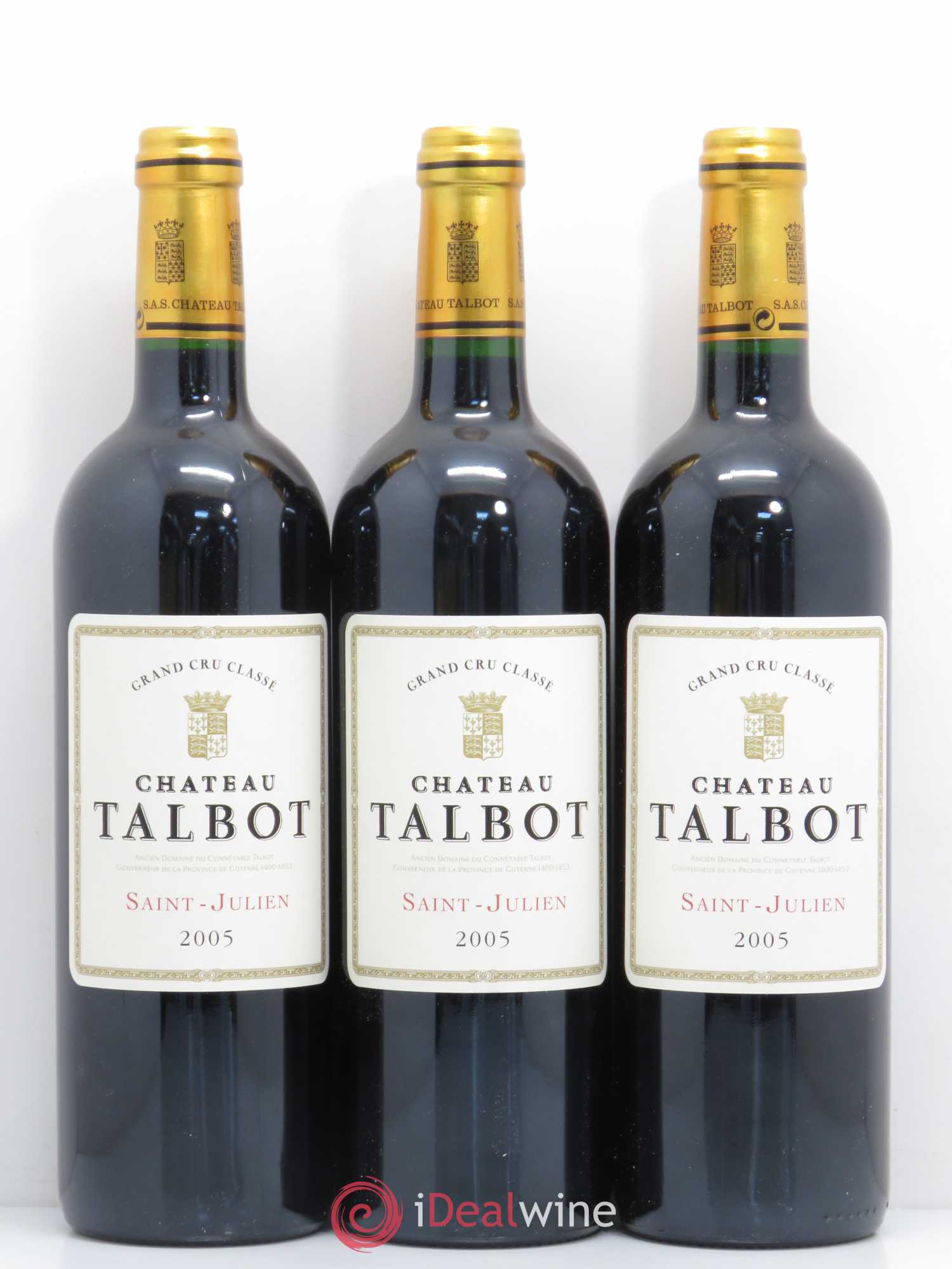 Château Talbot 4ème Grand Cru Classé 2005 - Lot de 12 bouteilles - 1
