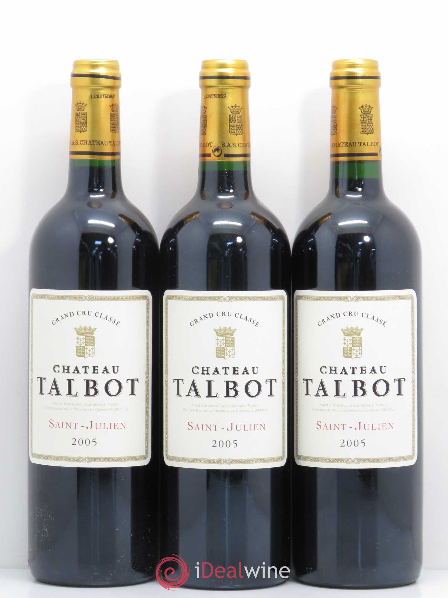 Château Talbot 4ème Grand Cru Classé 2005 - Lot de 12 bouteilles - 2