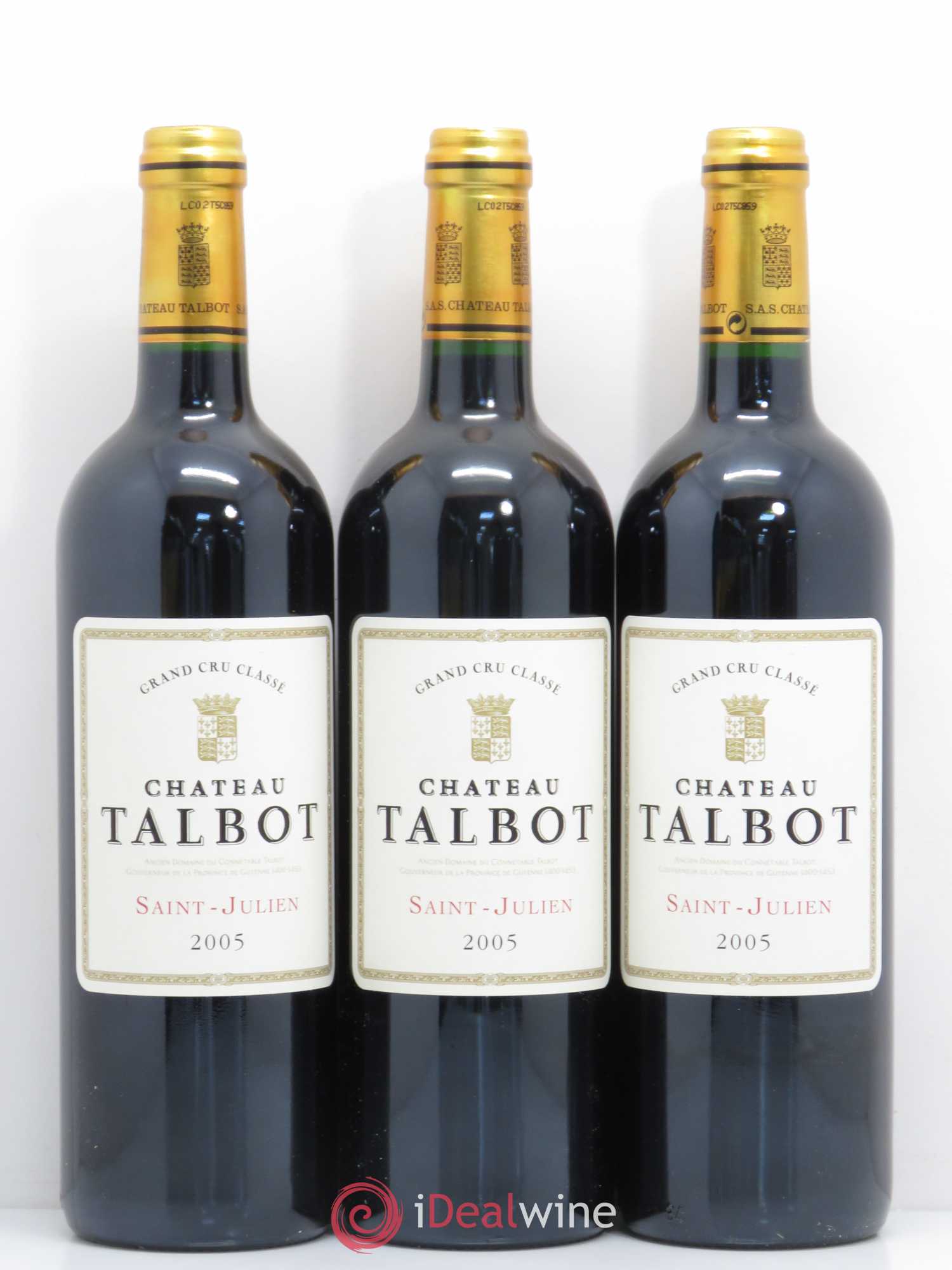 Château Talbot 4ème Grand Cru Classé 2005 - Lot de 12 bouteilles - 4