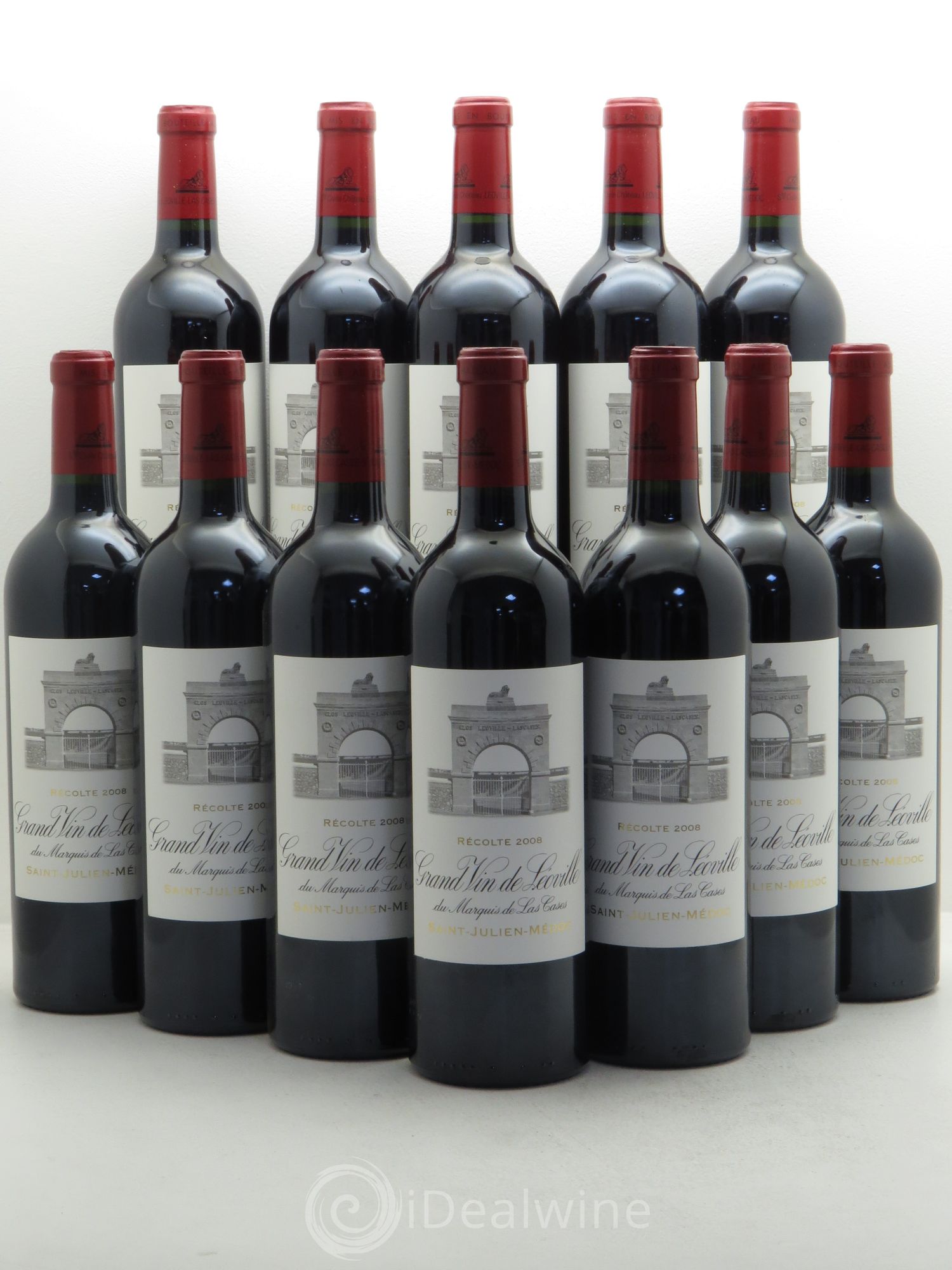 Château Léoville Las Cases 2ème Grand Cru Classé 2008 - Lot de 12 bouteilles - 0