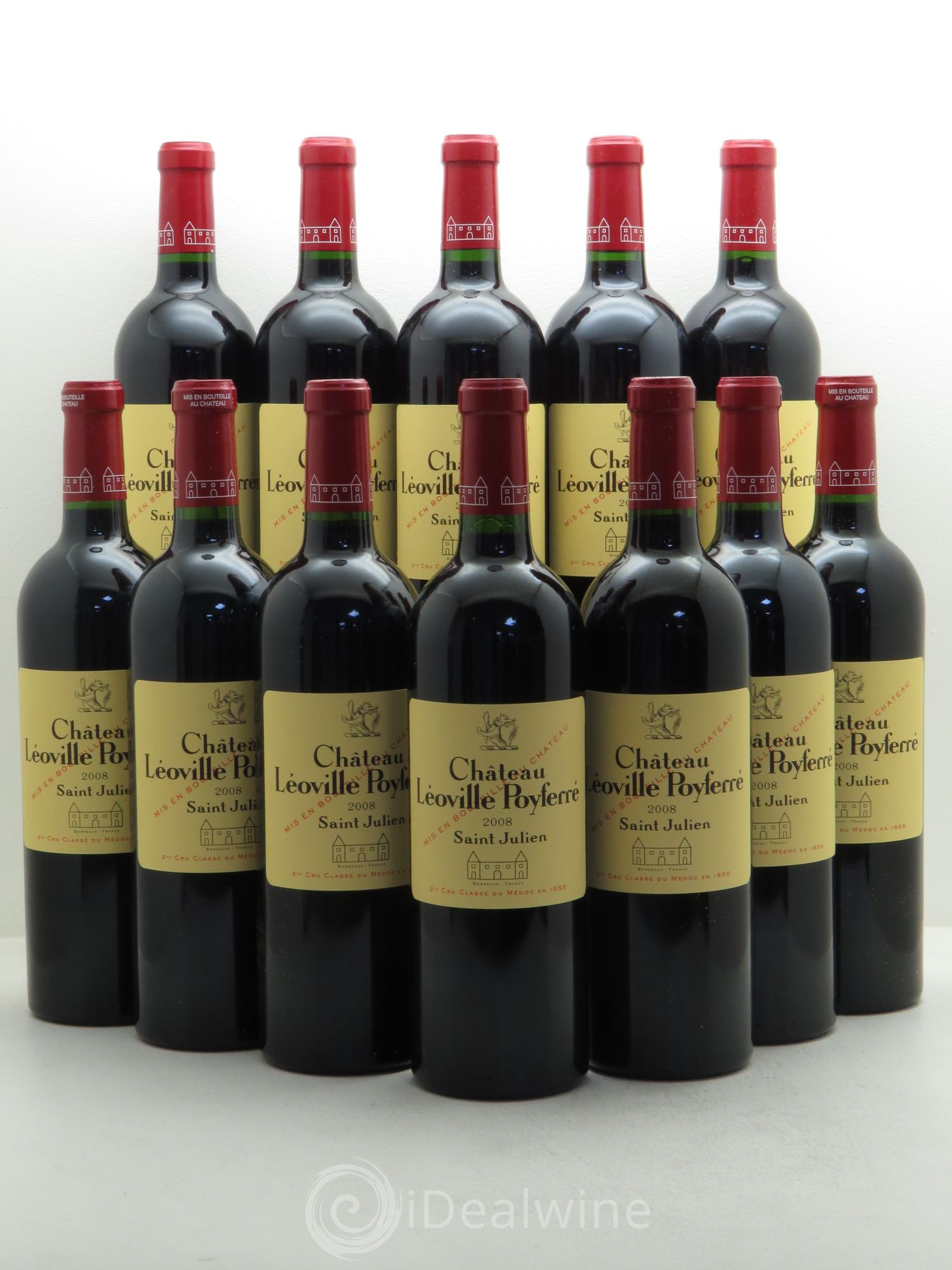 Château Léoville Poyferré 2ème Grand Cru Classé 2008 - Lot de 12 bouteilles - 0